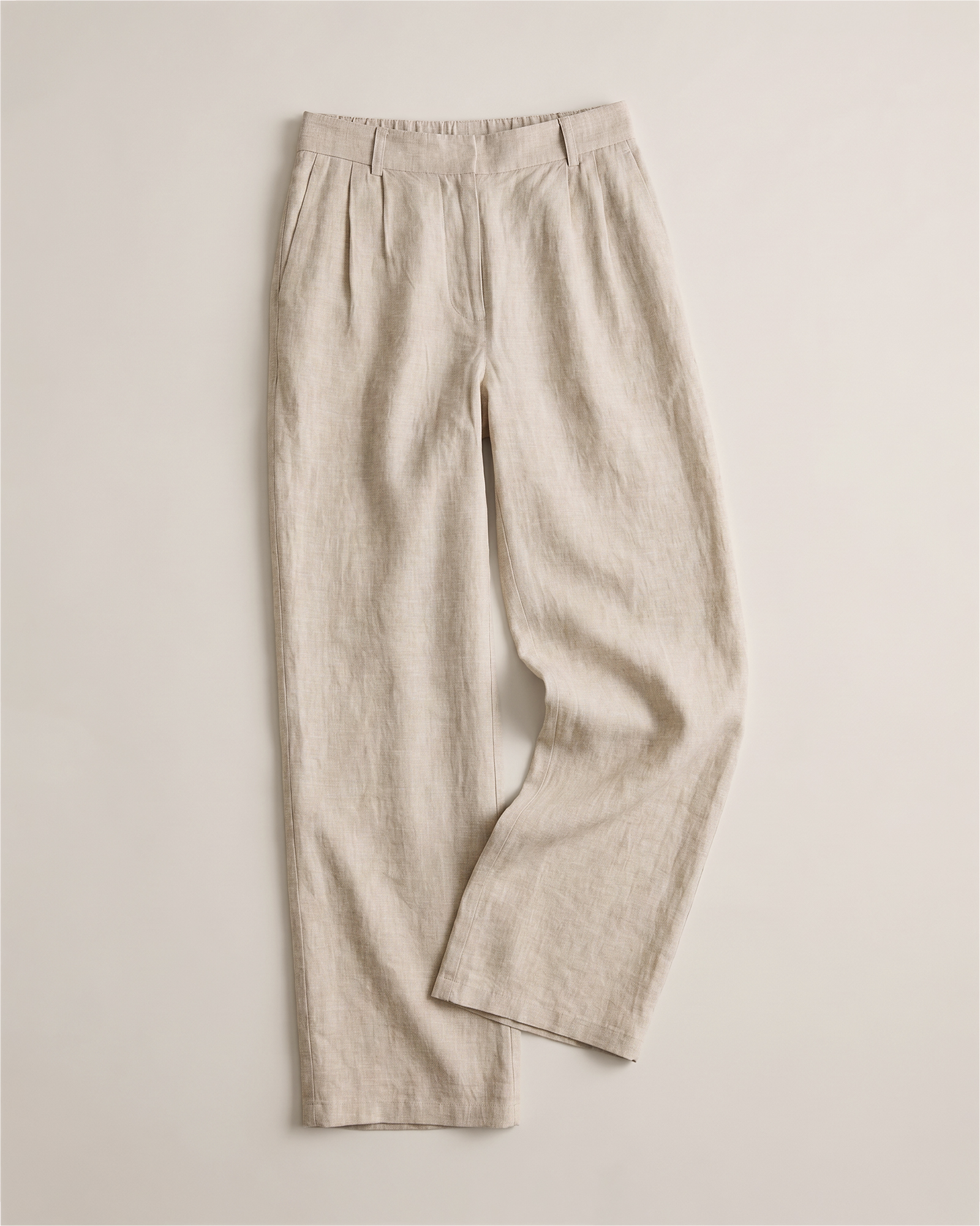 Flax 100% European Linen Pleated Trouser
