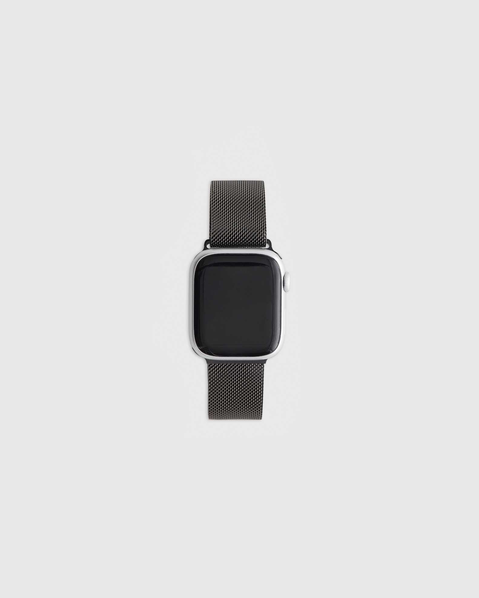 Stainless Steel Mesh Apple Watch Band in Gunmetal