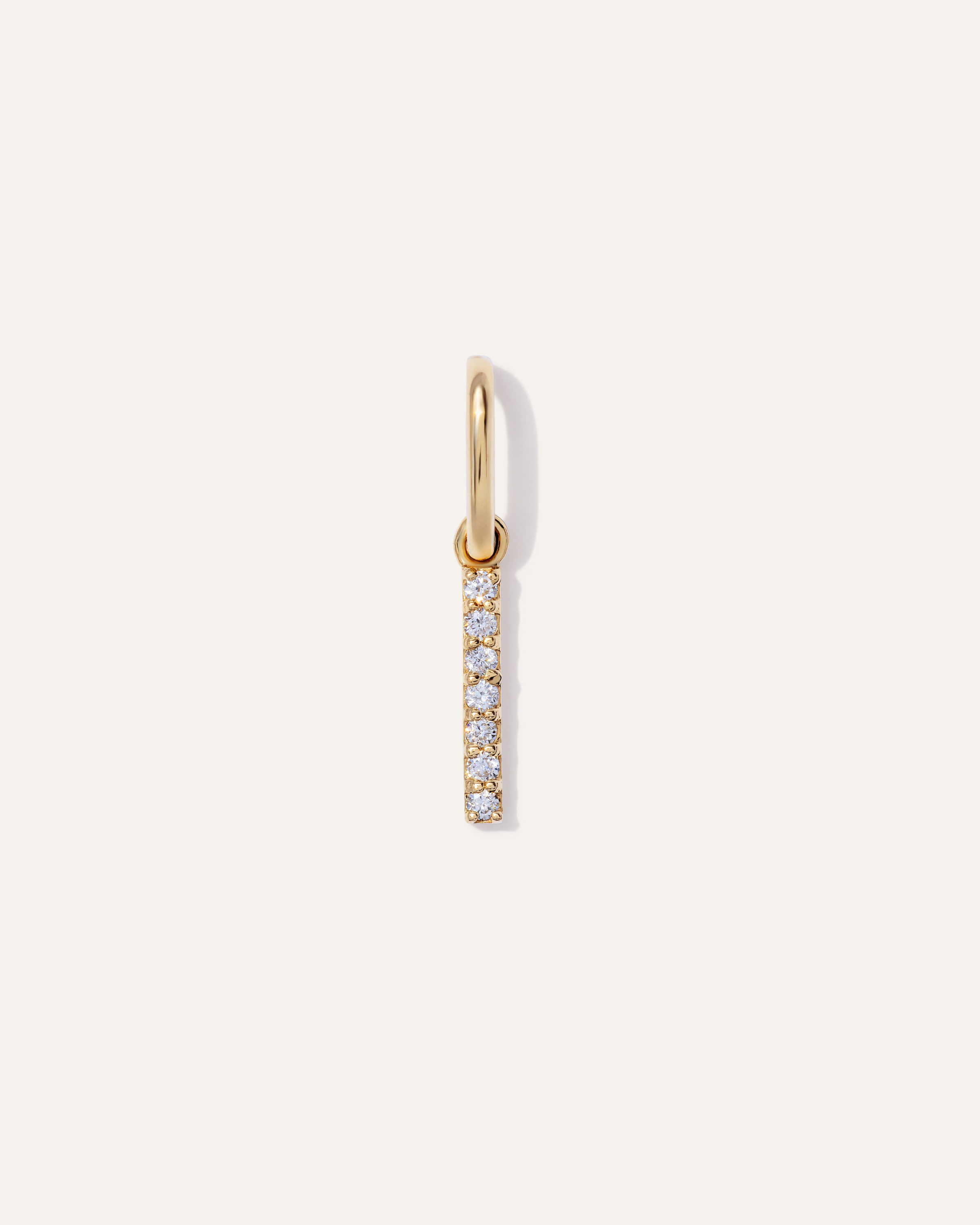 Yellow Gold 14K Gold Diamond Letter Charm