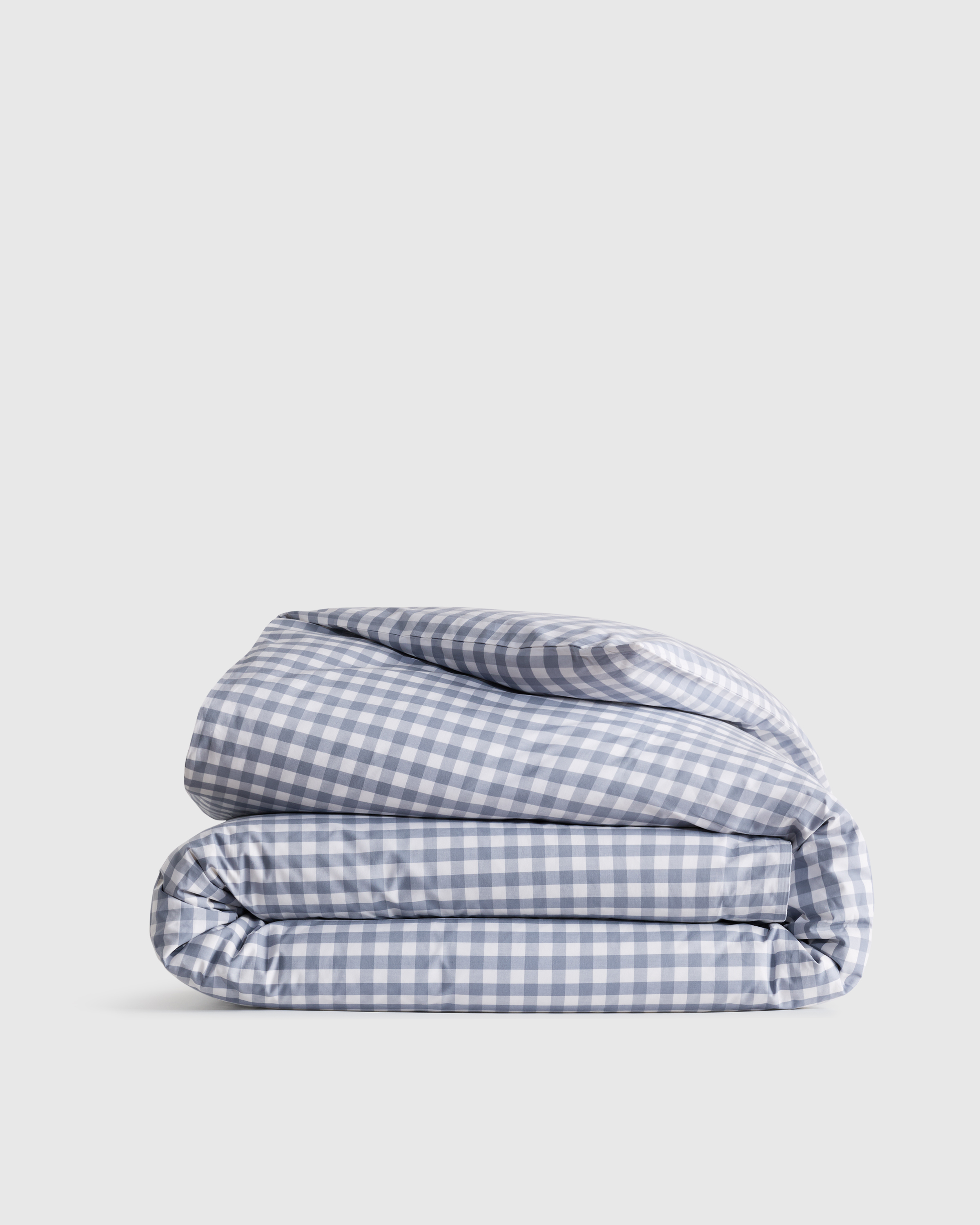 Mineral Organic Crisp Percale Gingham Duvet Cover