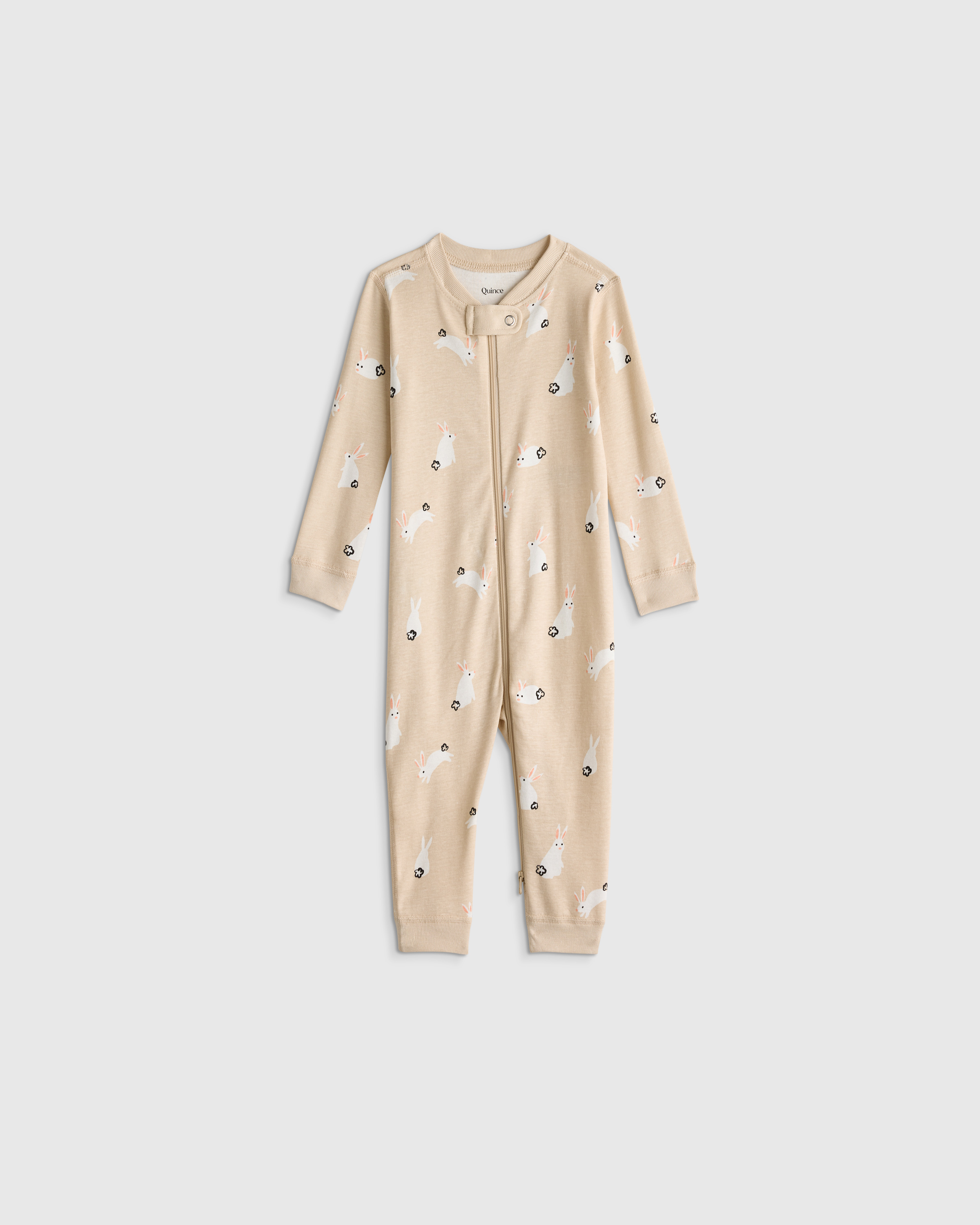 Bunnies 100% Organic Cotton One Piece Pajama