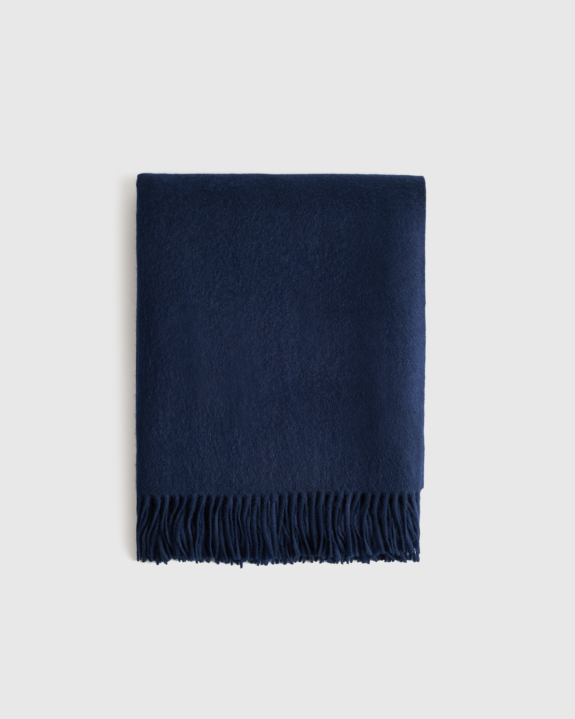 True Navy Mongolian Cashmere Throw