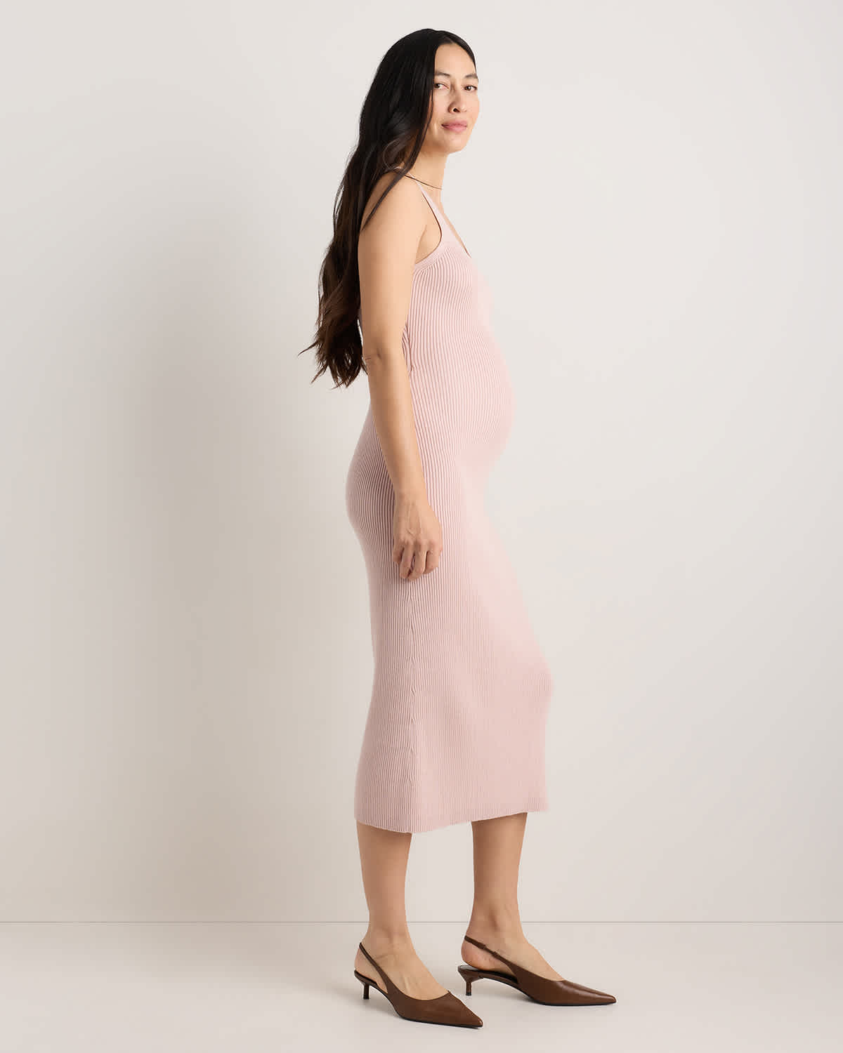 pink midi maternity dress US 4 / PINK