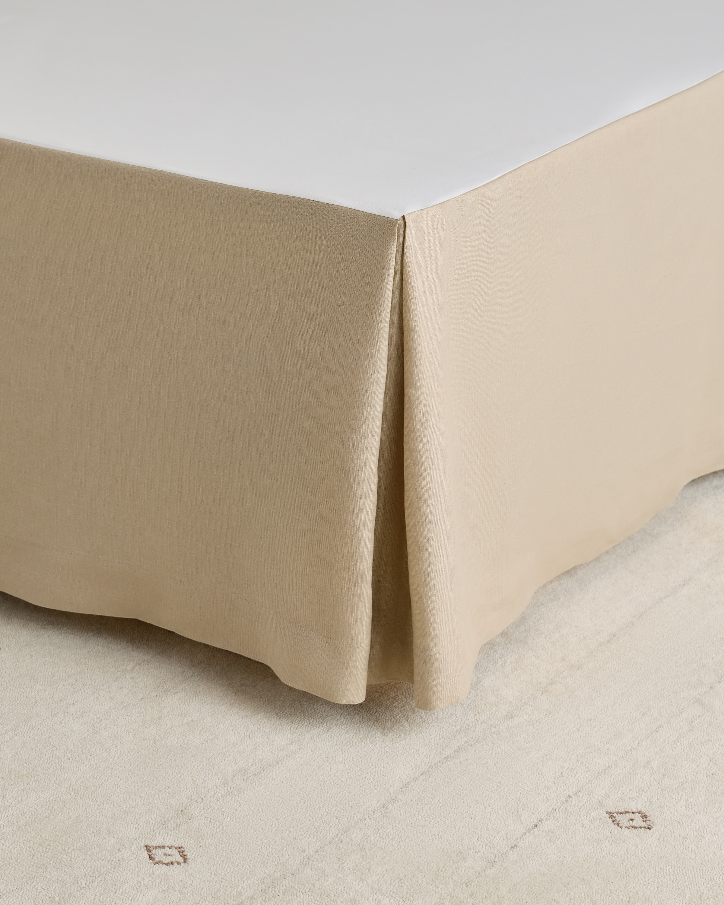 Toffee European Linen Bed Skirt