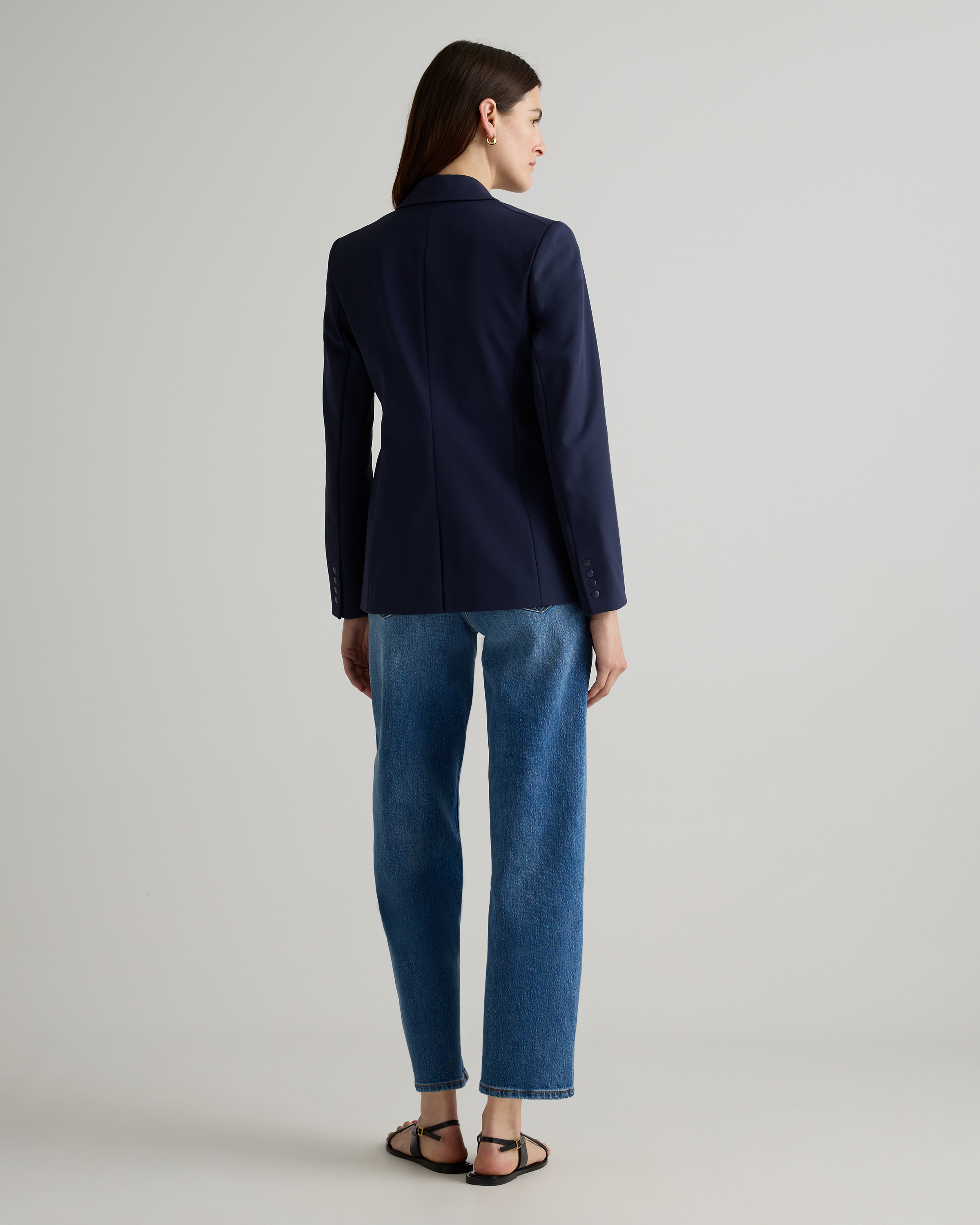 Scuba Single-Breasted Convertible Blazer | Quince Canada
