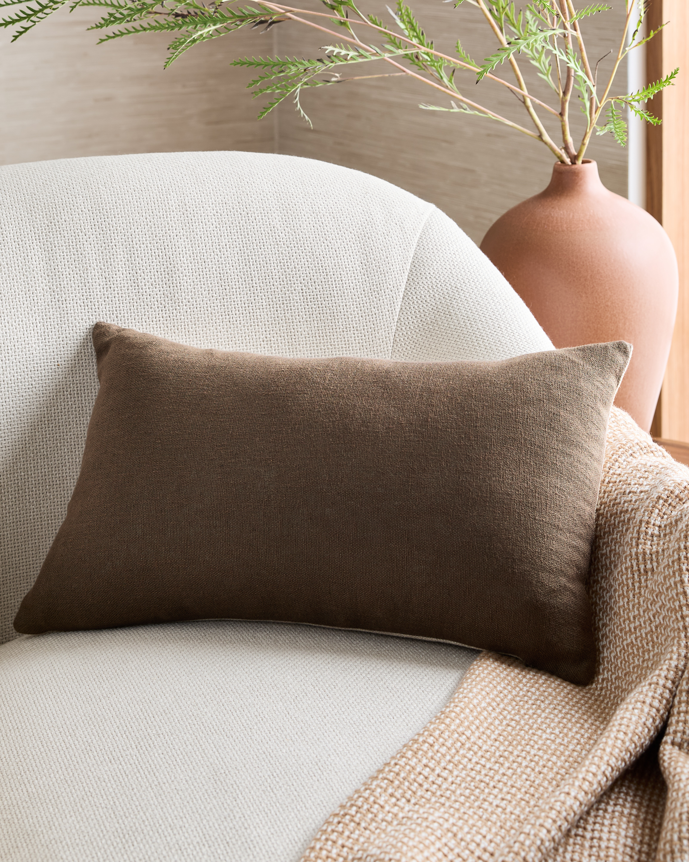 Reversible Linen Bamboo Pillow Cover