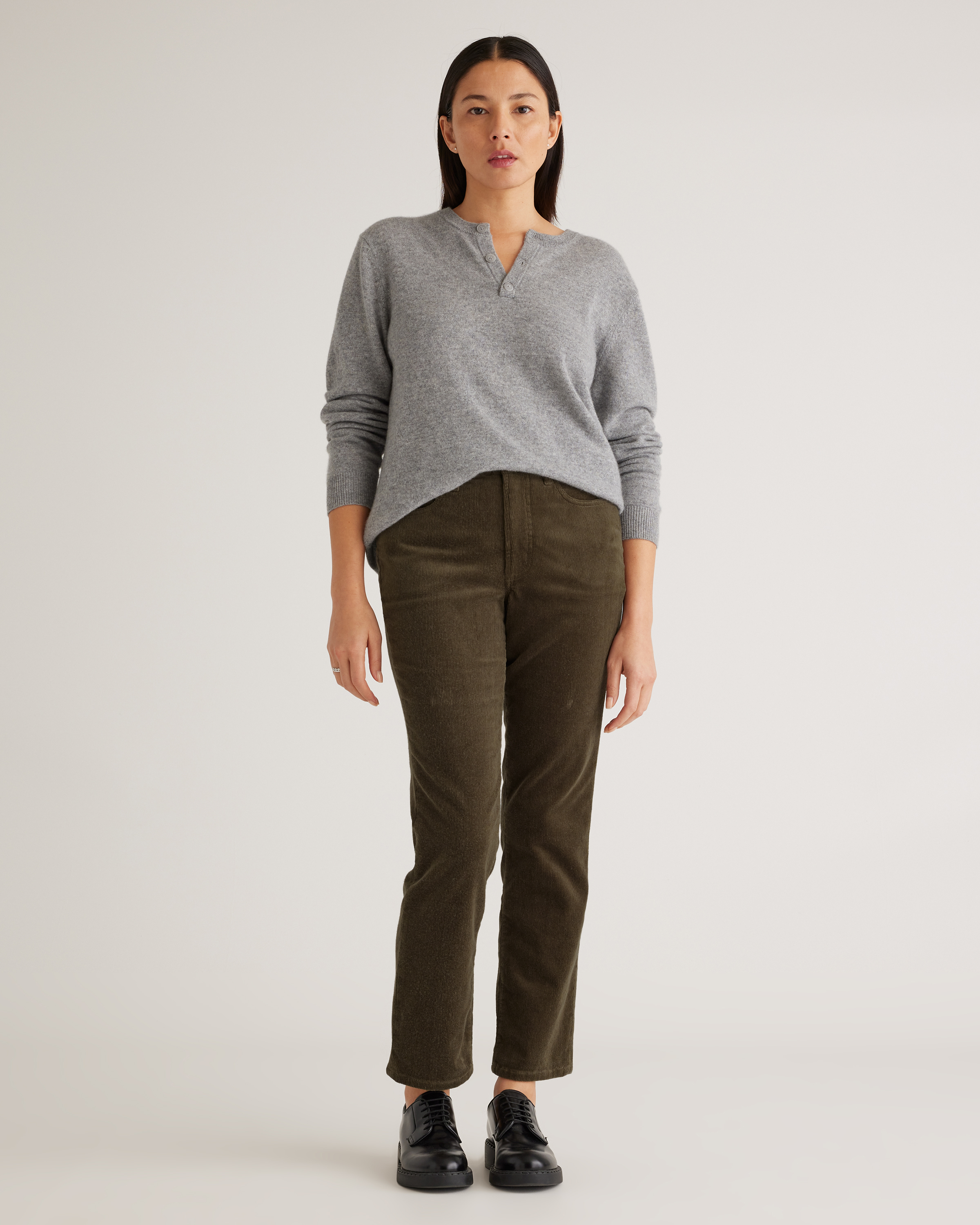 Organic Stretch Corduroy Straight Leg Pants
