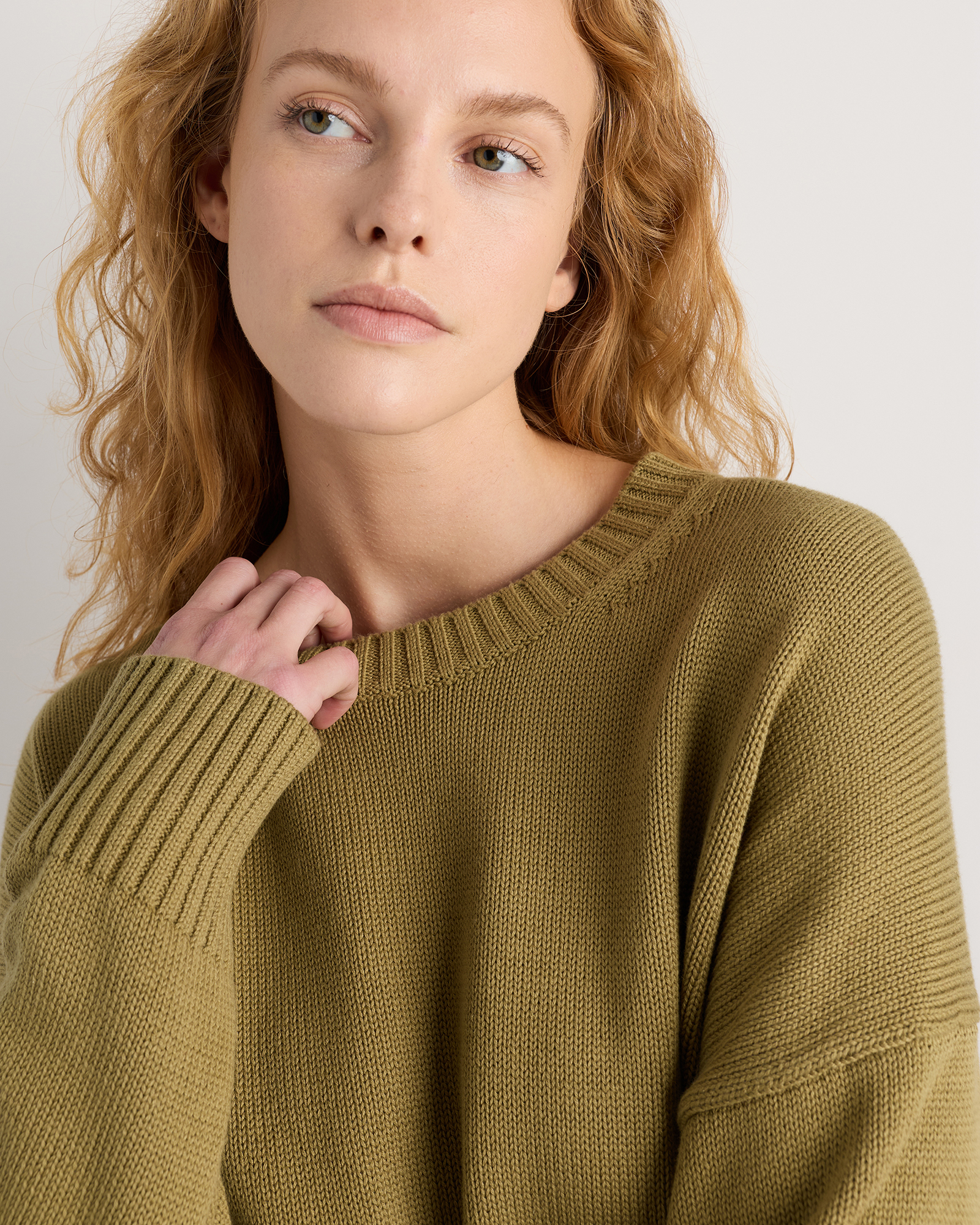 Pull Everlane Capuche Coton Vert - Femme Taille XS, Neuf Avec étiquettes