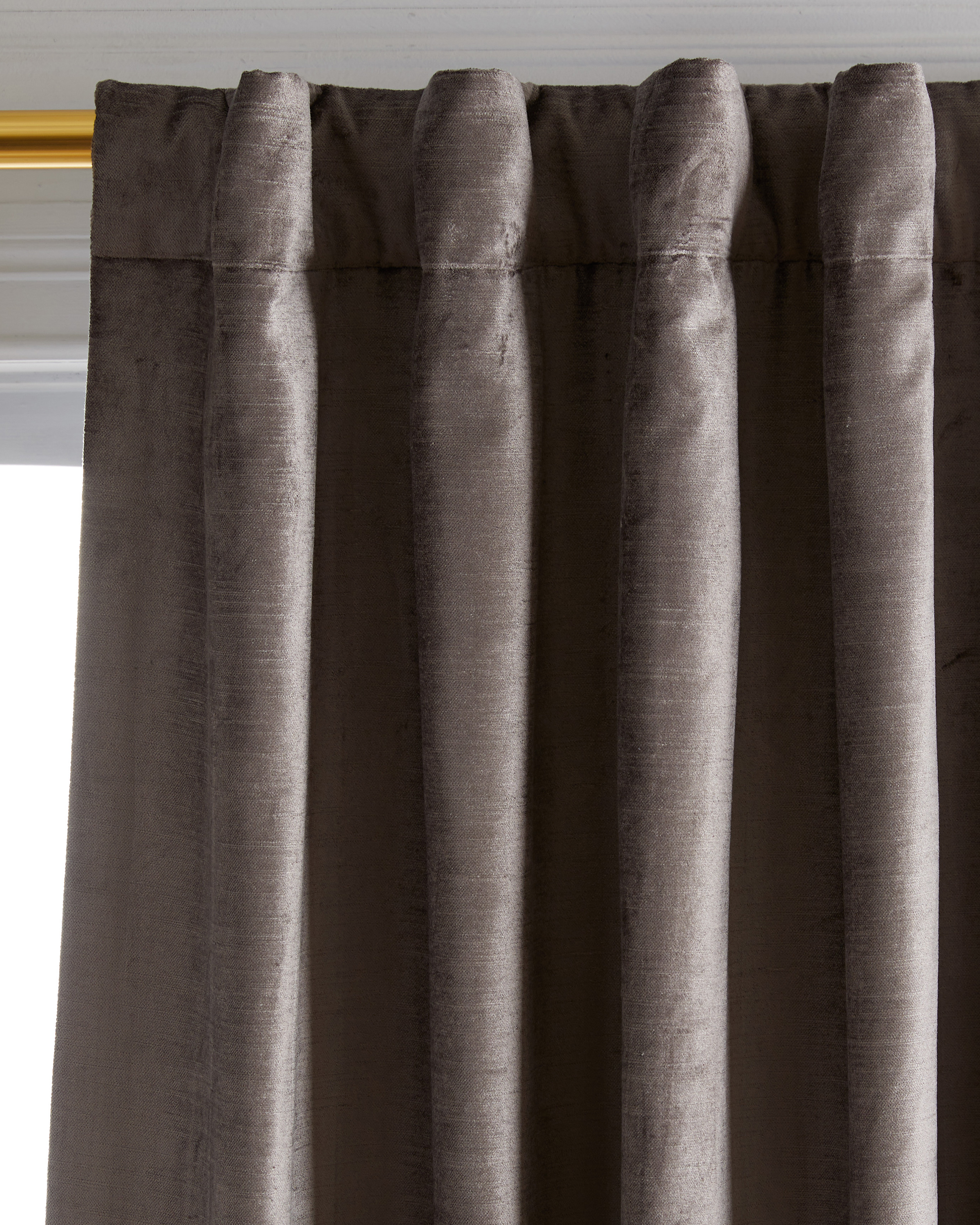 Luster Velvet Curtain, 48x96, Slate