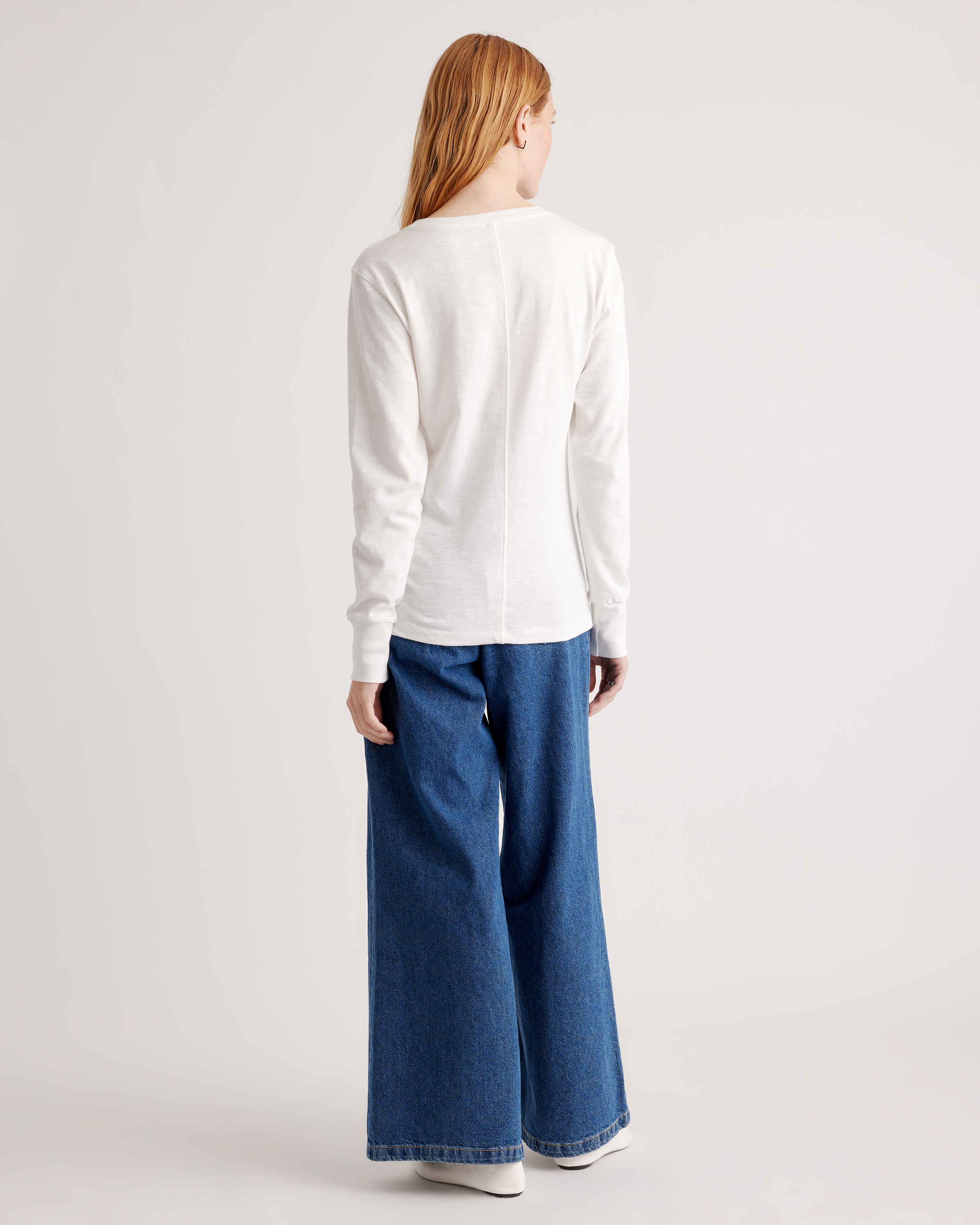 【akari♡】Cottonsilk Useful Long T 100% Organic Cotton Slub Long Sleeve Tee 3 Pack Bundle