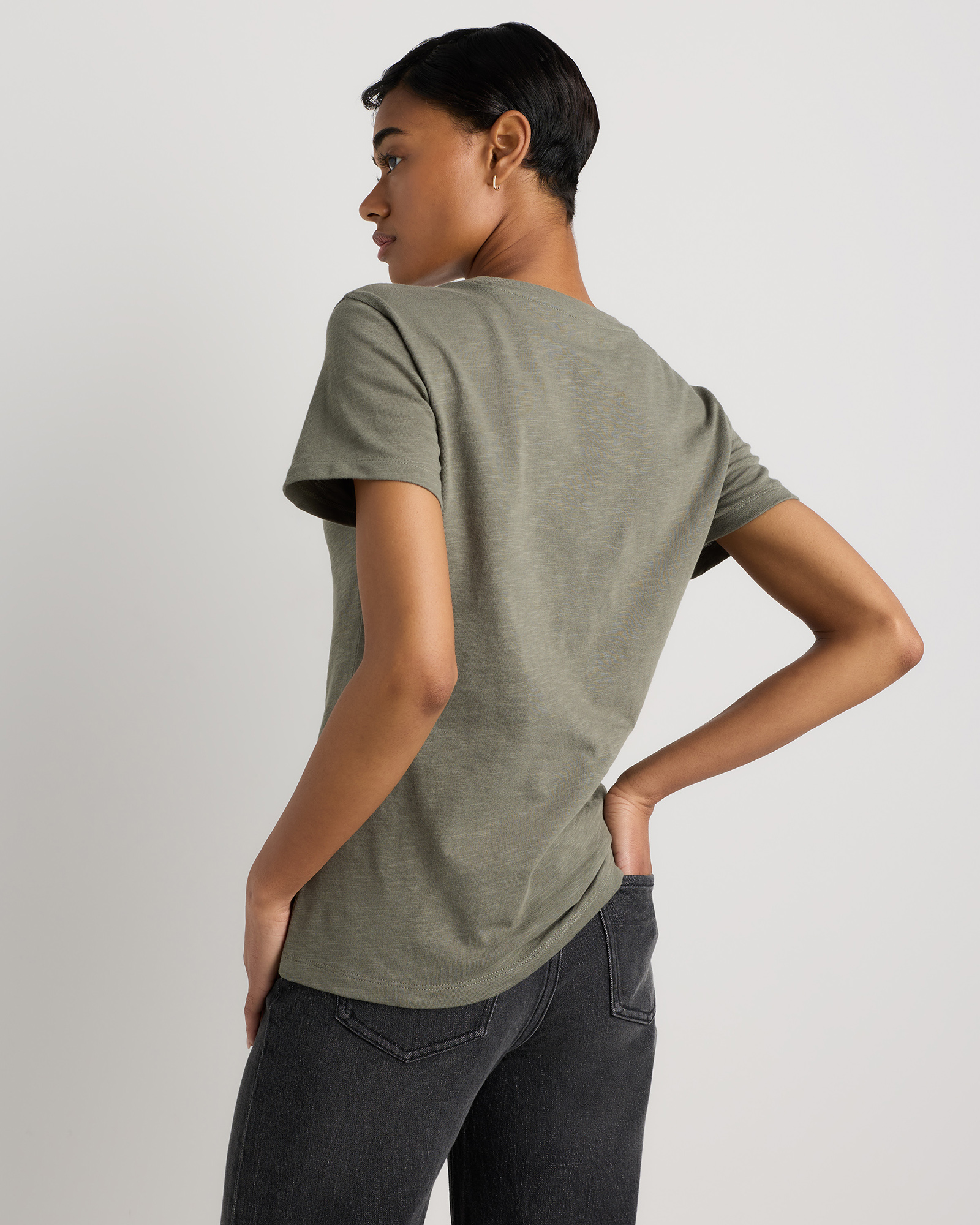 Organic Textured Cotton Peasant Blouse