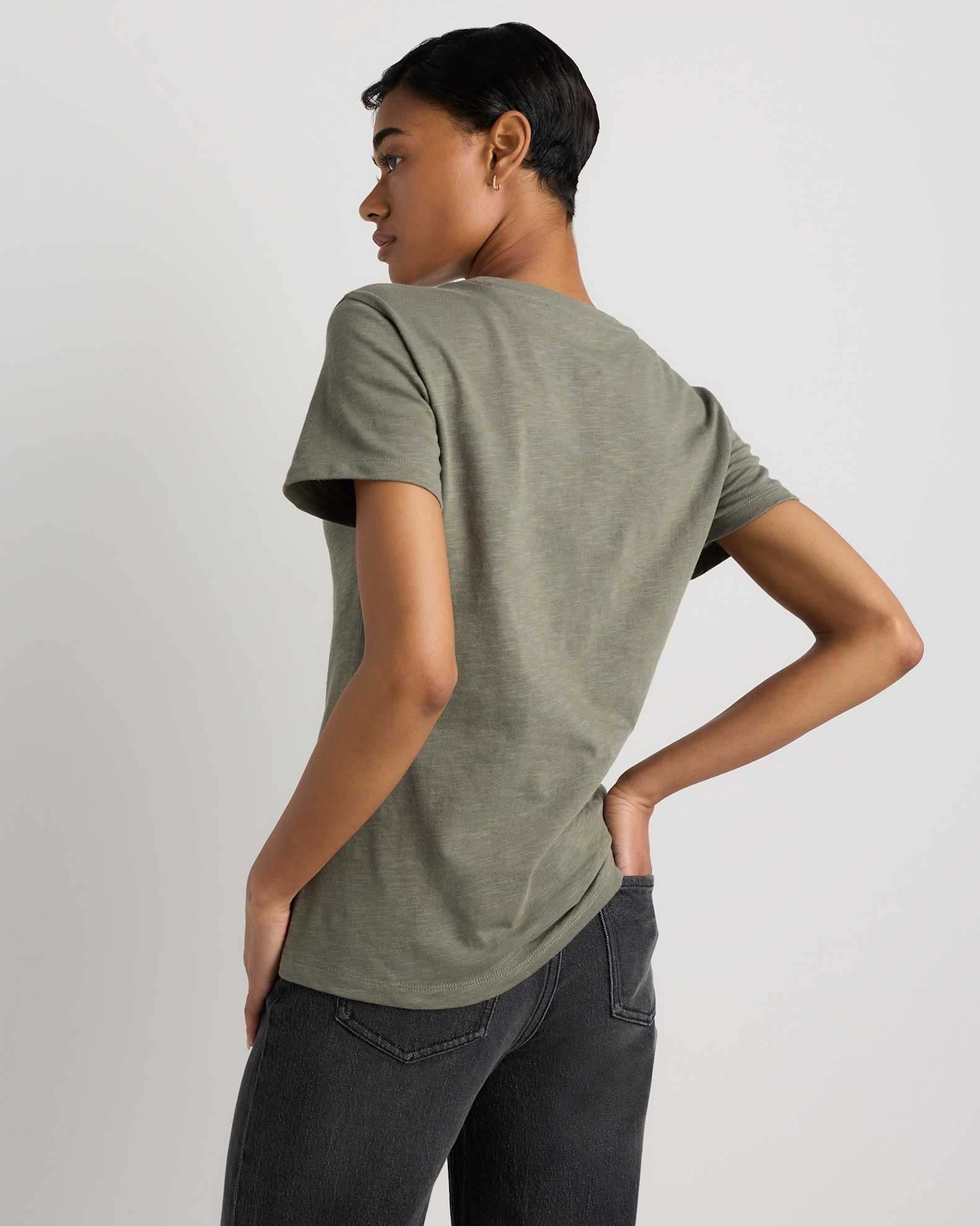 Organic Textured Cotton Peasant Blouse