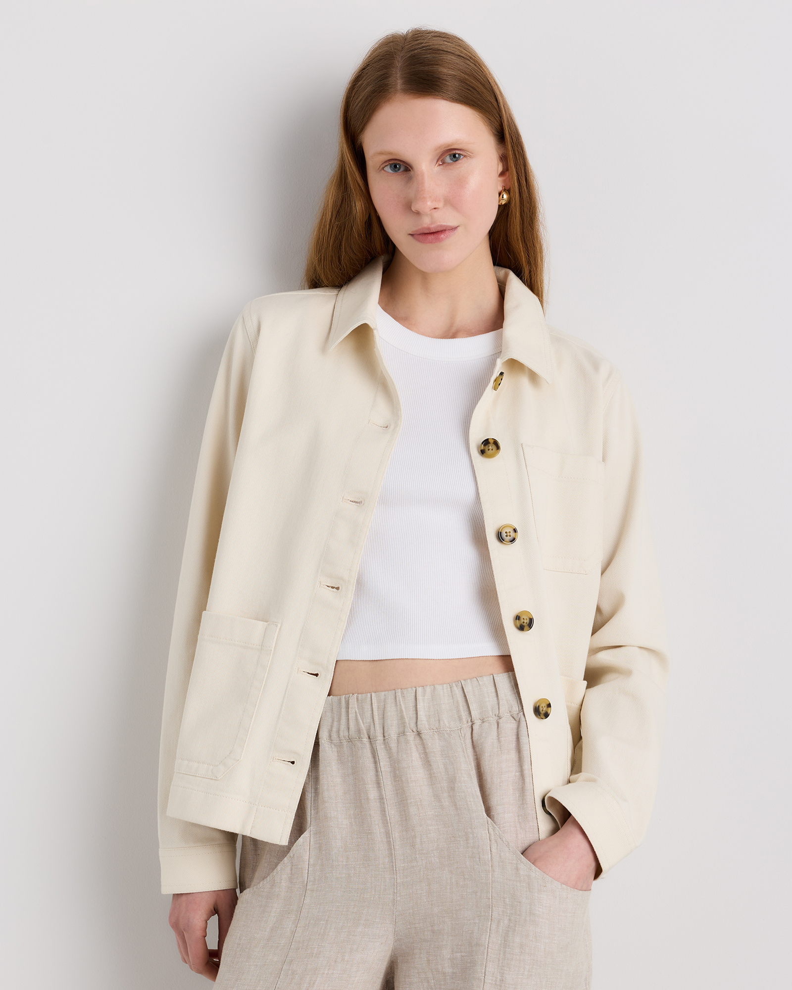 Vanilla Blouson ouvrier confortable extensible en coton biologique