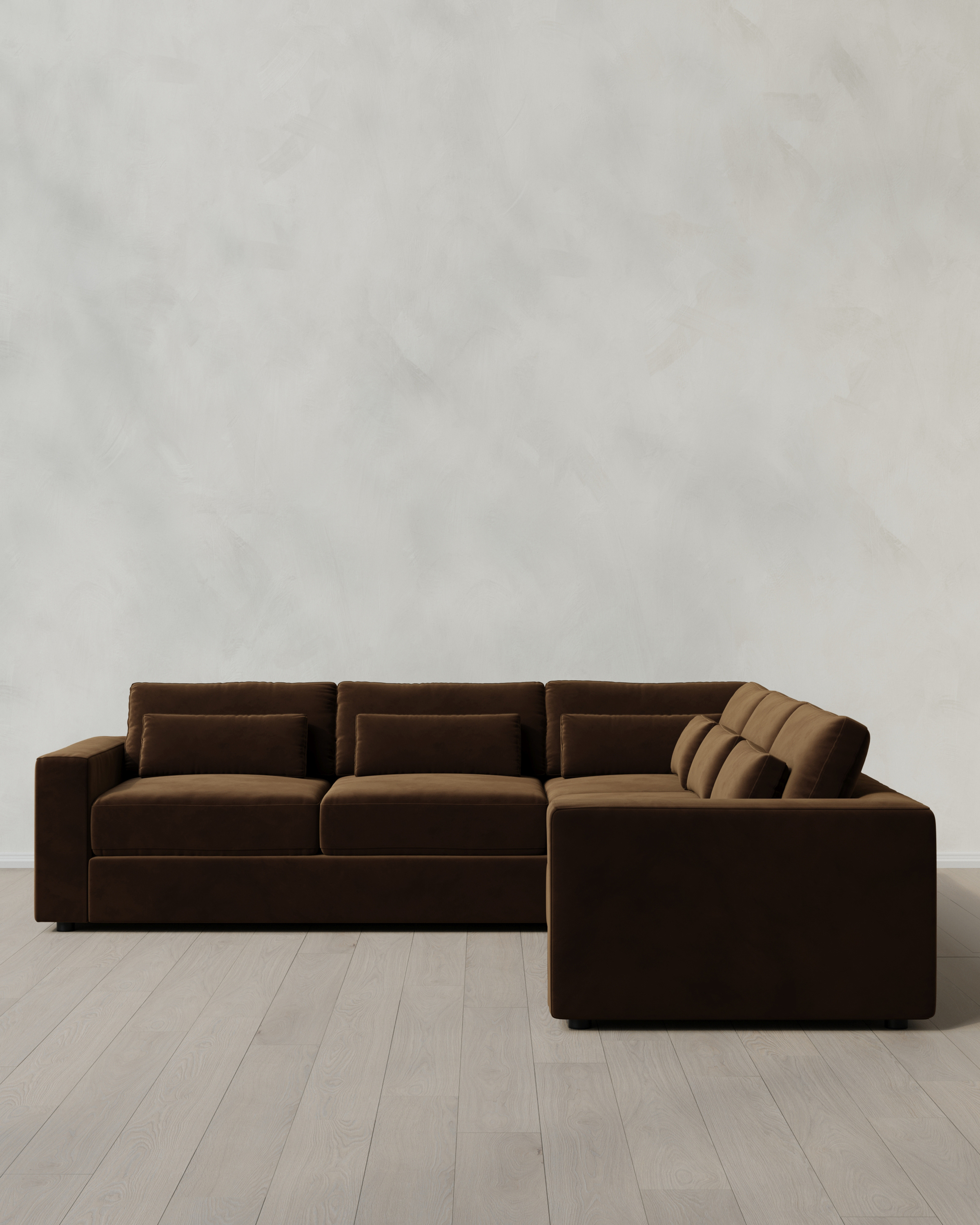 Java Ashford Deep Seat L Sectional in Performance Velvet