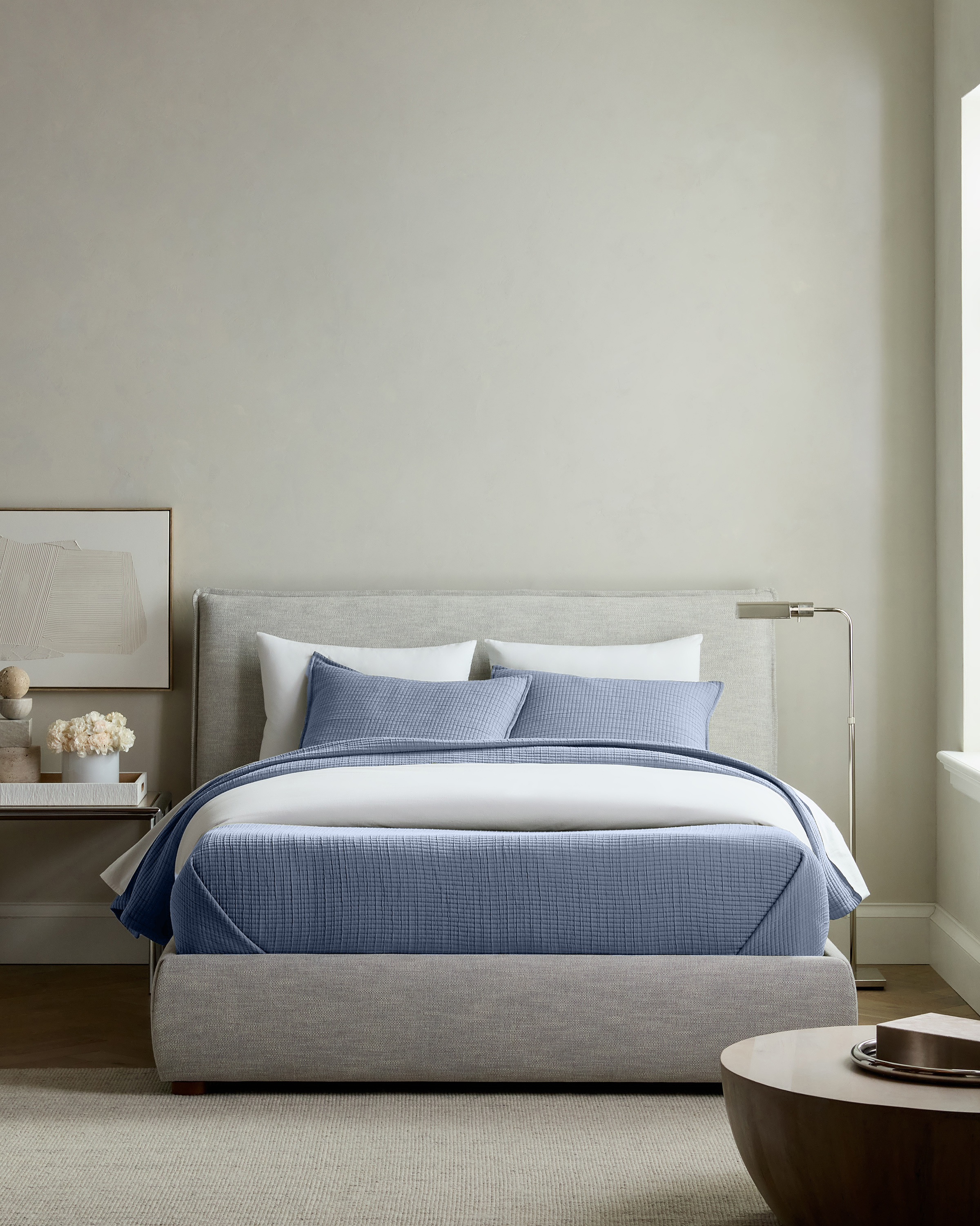 Mineral Organic Ribbed Cotton Coverlet Set