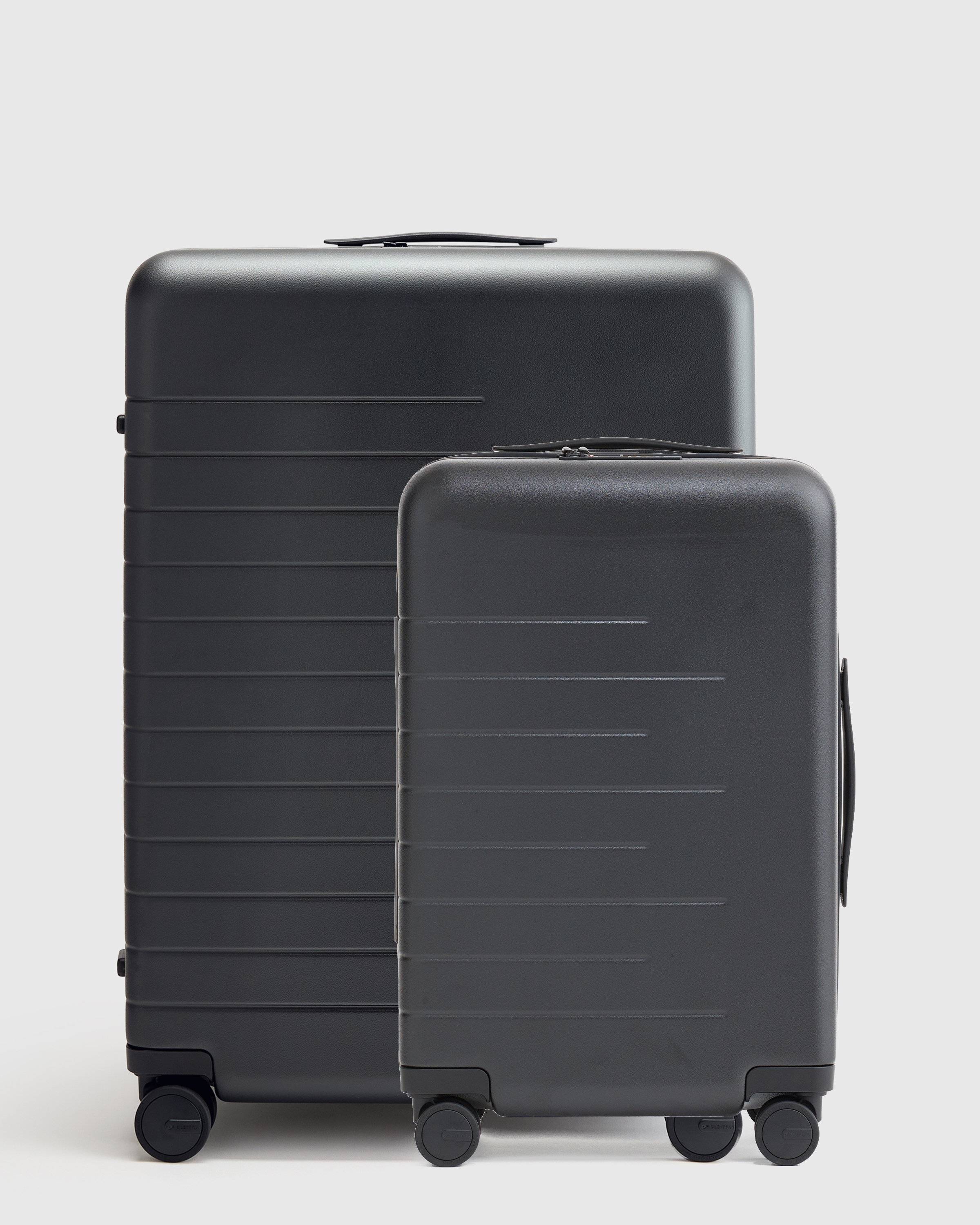 Quince Expandable Small Carry-on & Large Check-in Suitcase Bundle In Black
