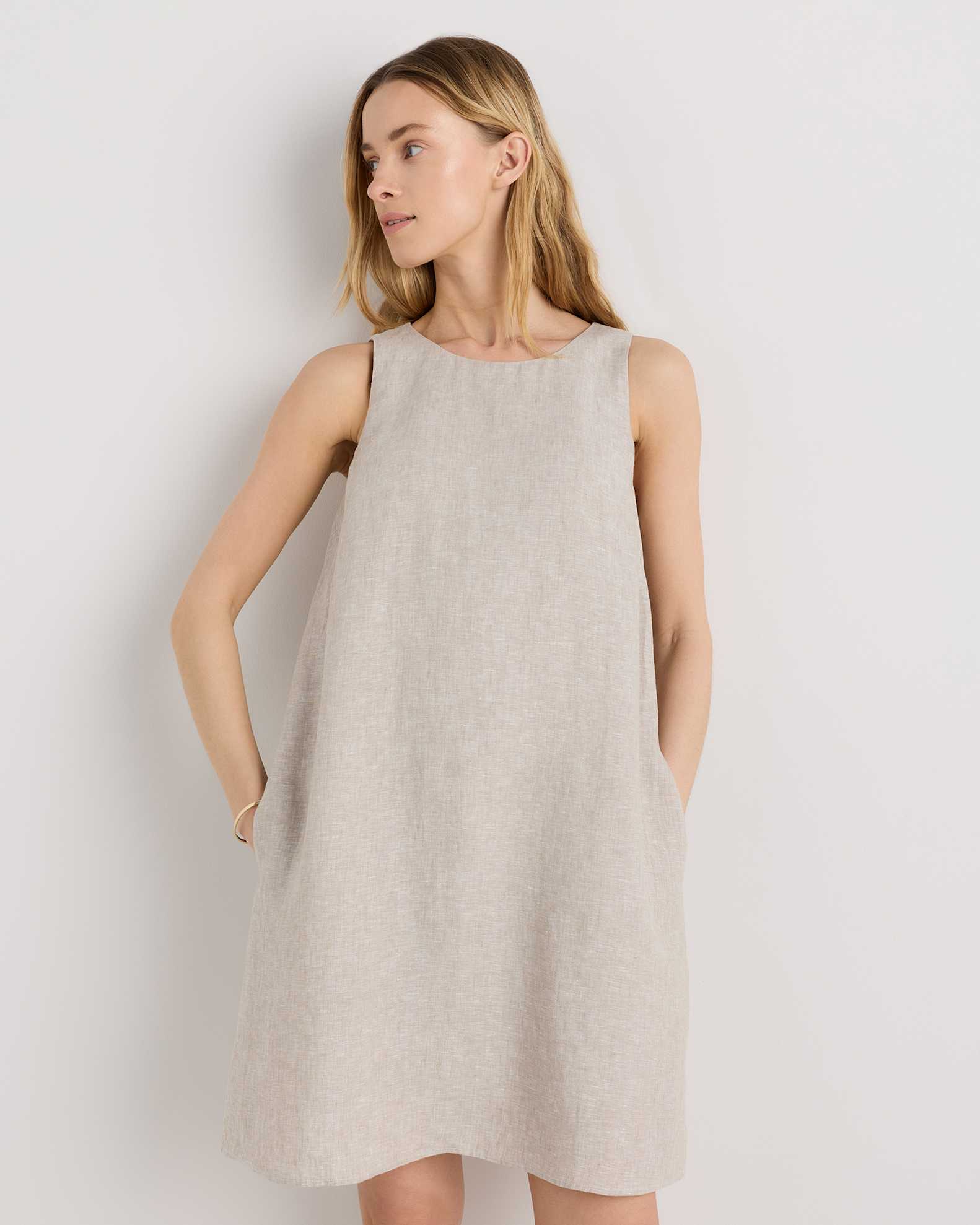 linen tank dress Italian Maxi Bias Cut S / Black privately owned workshops under fair conditions and pay Womens Clearance Linen Easy Tank