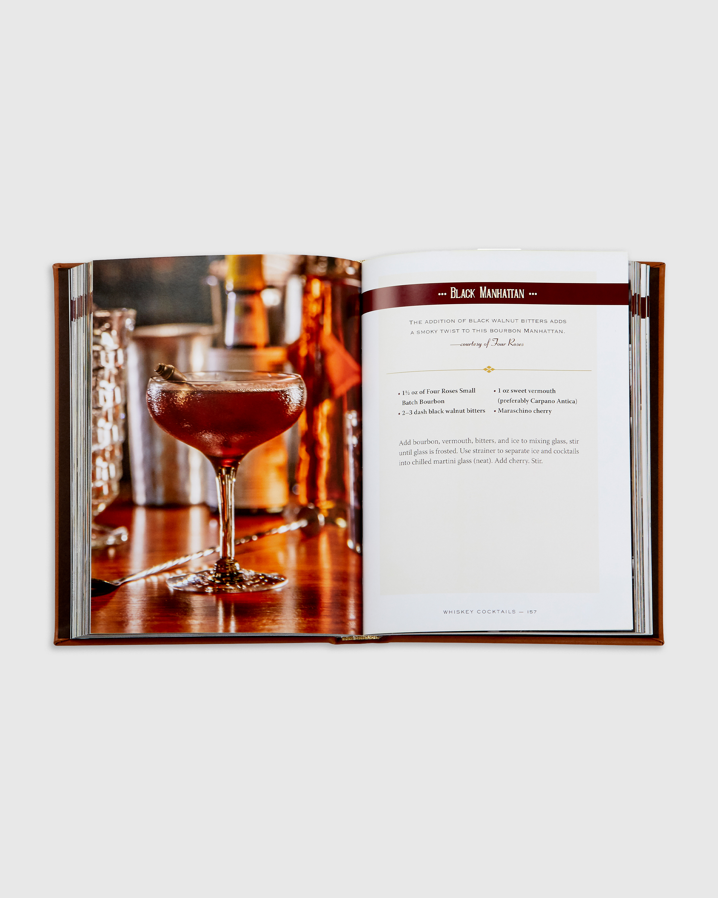 Whiskey Cocktails Leather Bound Book - thumbnail 3