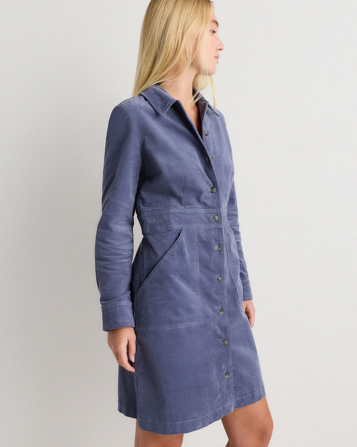 corduroy dress blue Maya Corduroy Dress Powder Blue