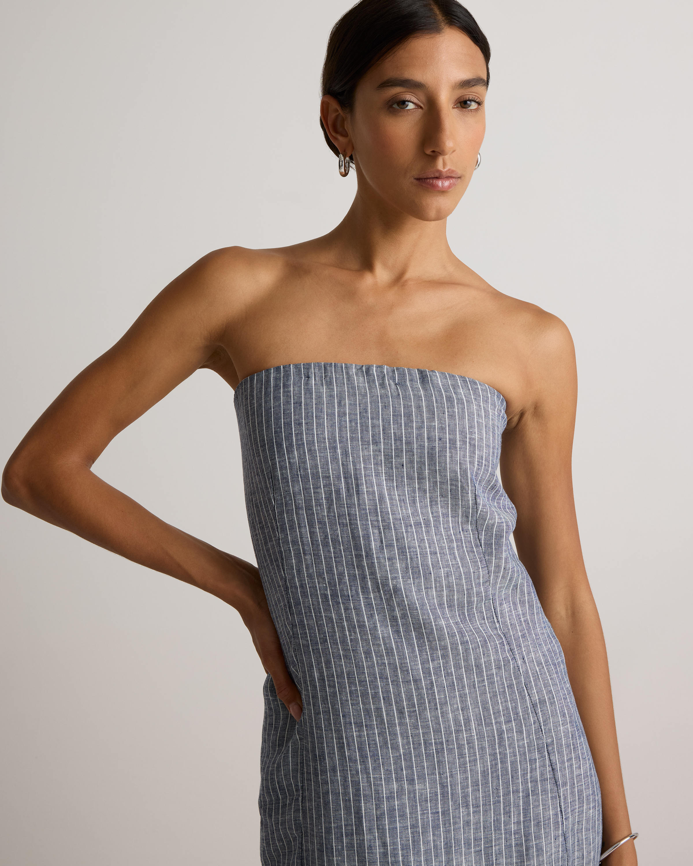 knee length dresses for ladies Vizcaya by Morilee Strapless Quince Dress 89354