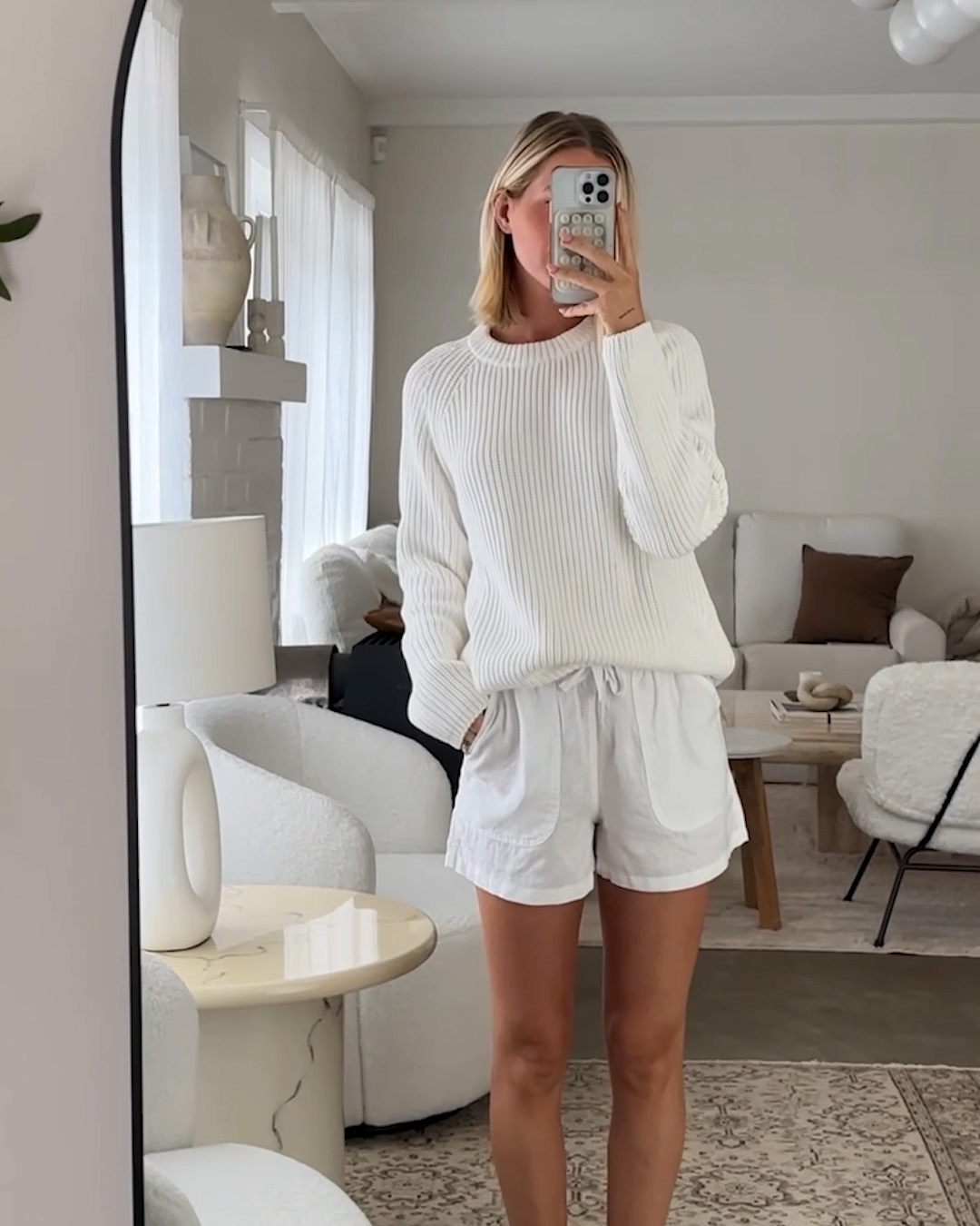 100- European Linen Shorts White-Gingham-BluePinstripe-Navy Victoria Schneider- Lexi Lunde-Monica Friese 4x5 Thumbnail