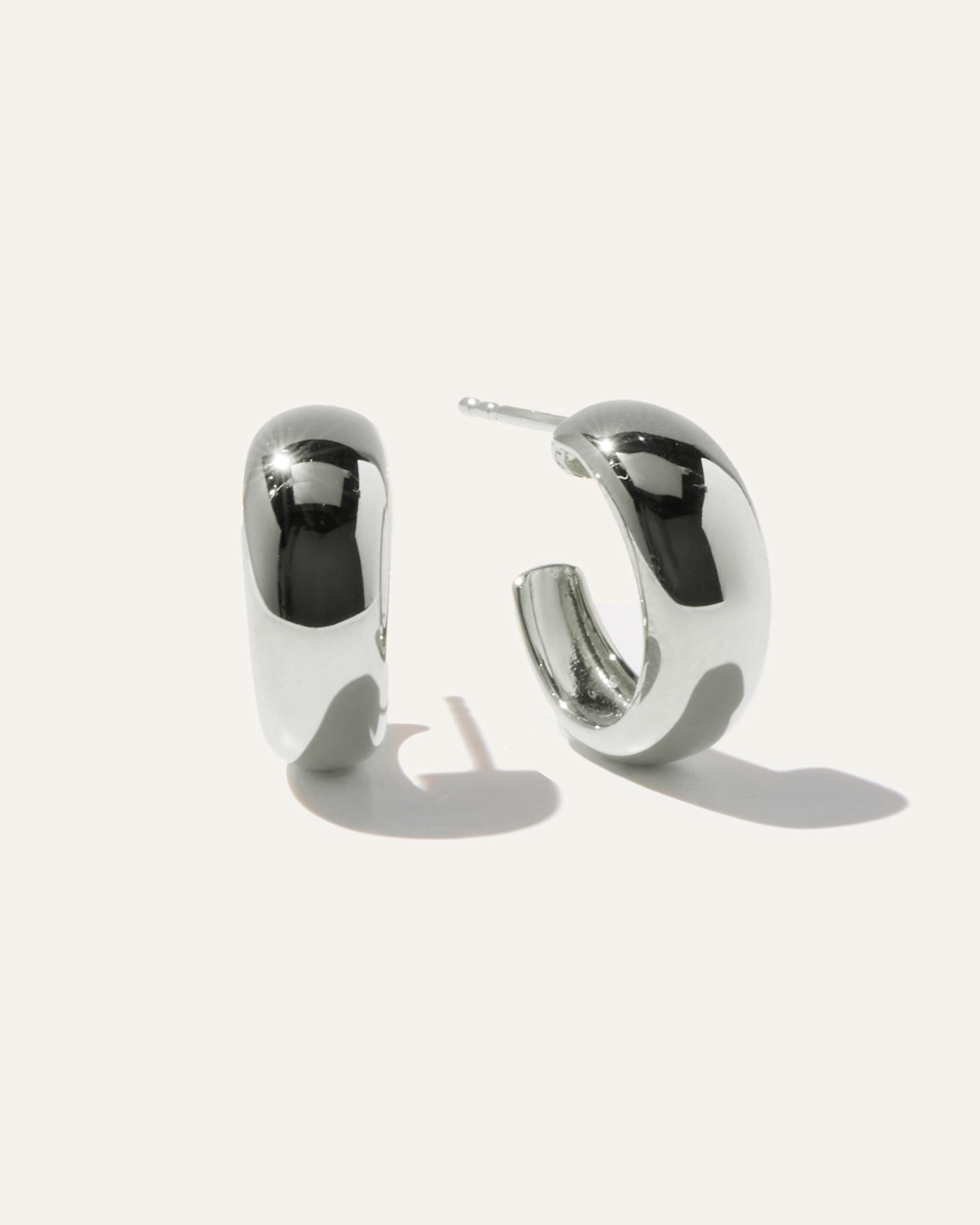 Quince Chunky Hoops in Sterling Silver