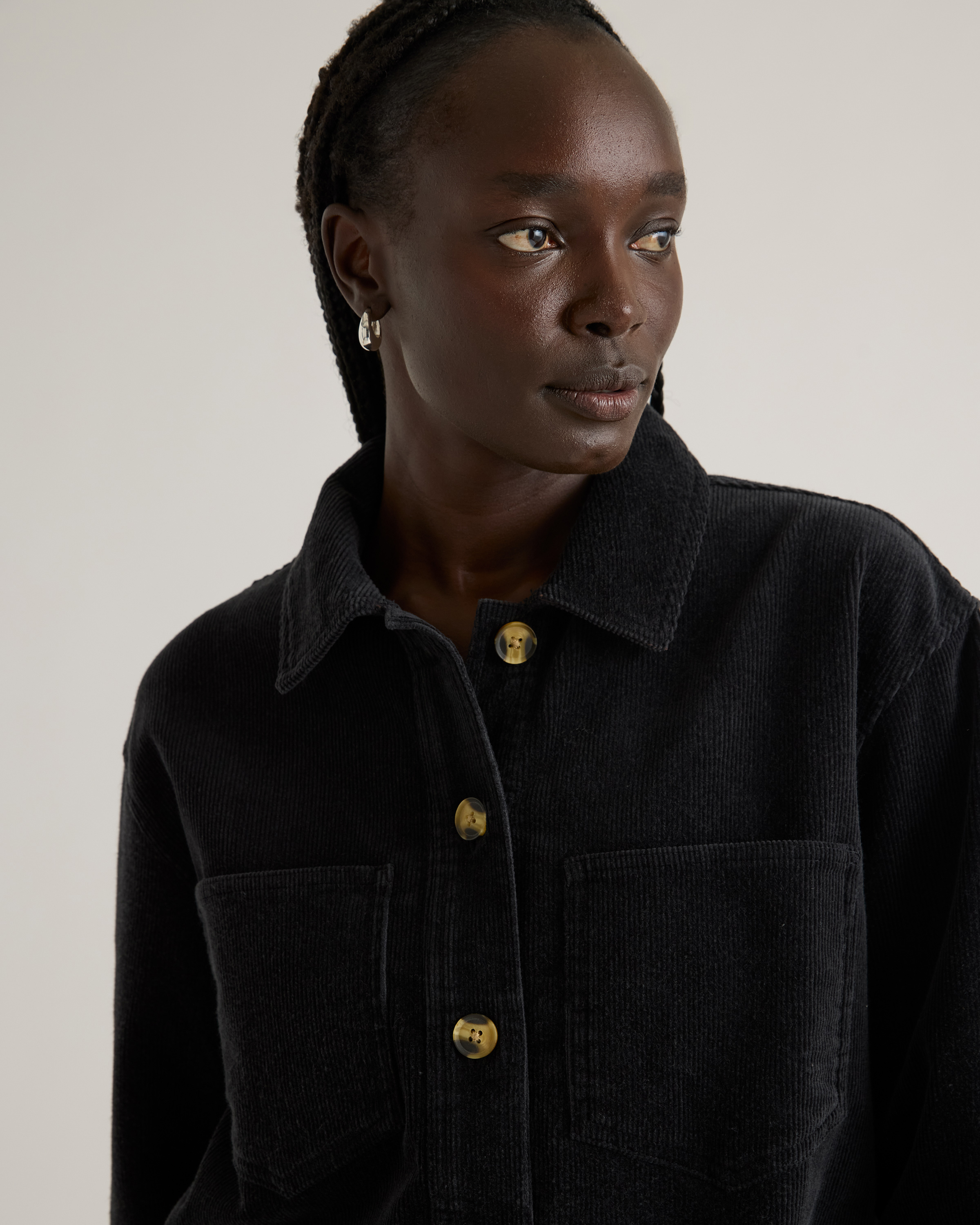 Organic Stretch Corduroy Shirt Jacket