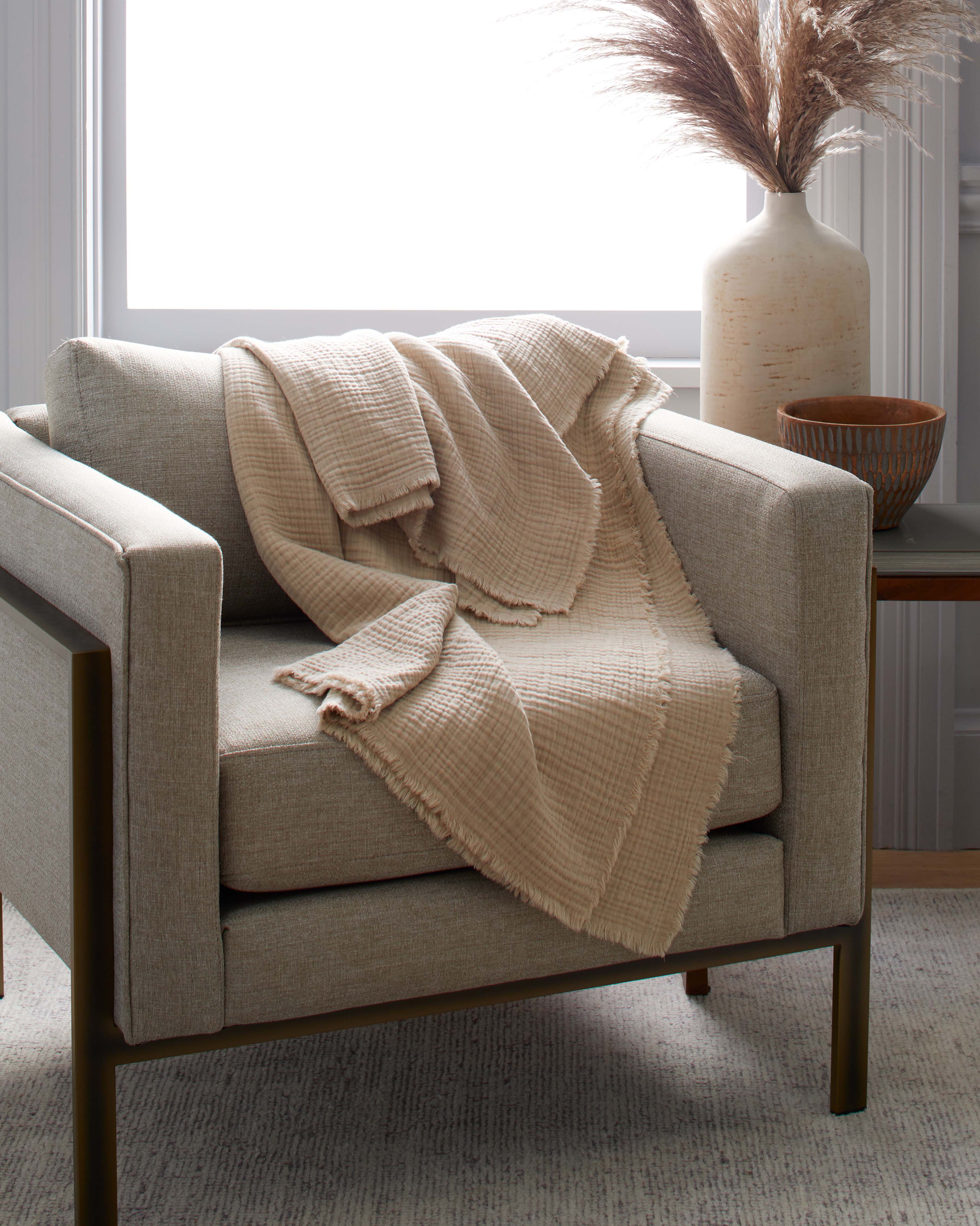 Dune Organic Cotton Gauze Throw
