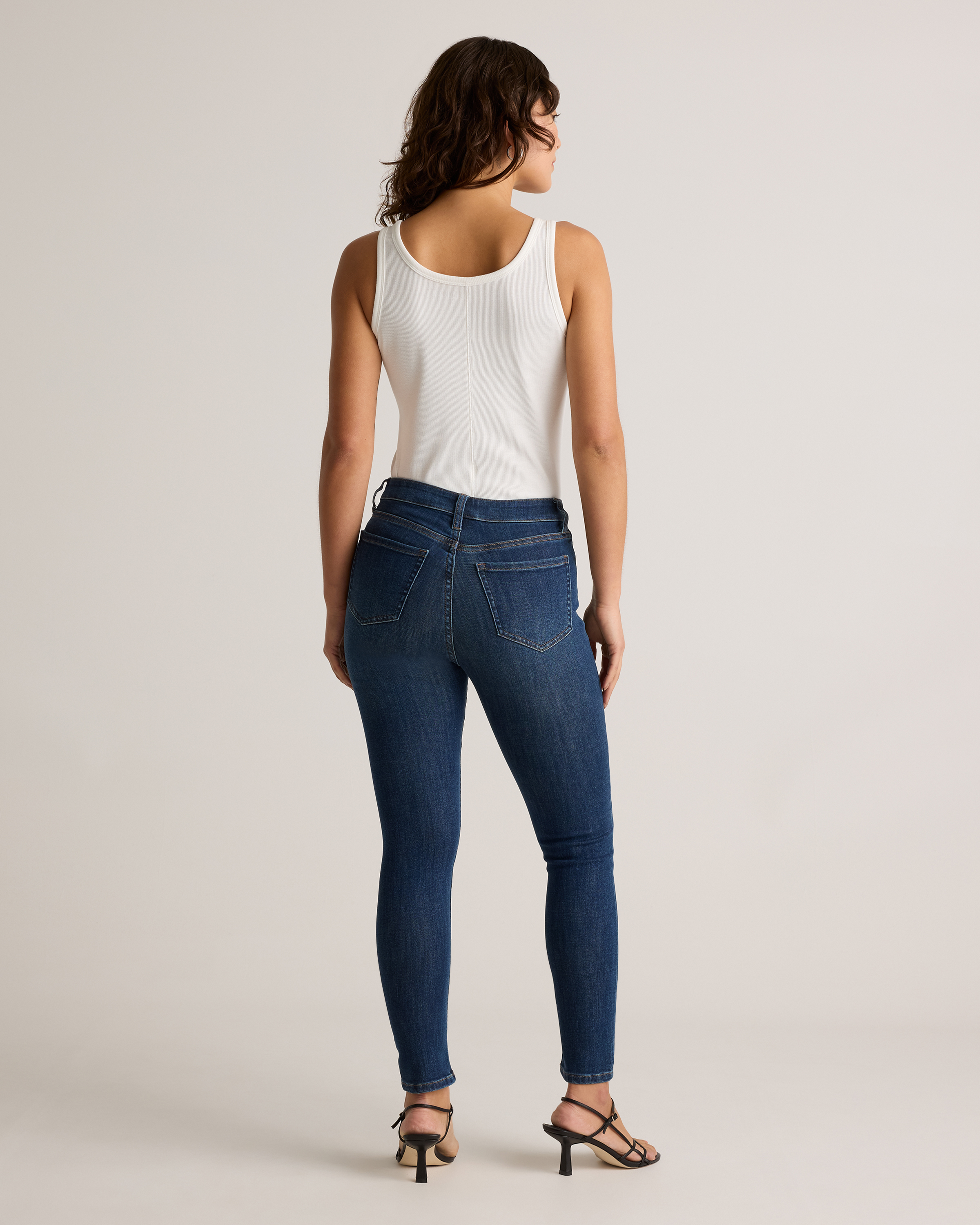 Jean Skinny Authentic Denim Taille 10, Jambe 31, Noir Délavé - Occasion Très Bon état