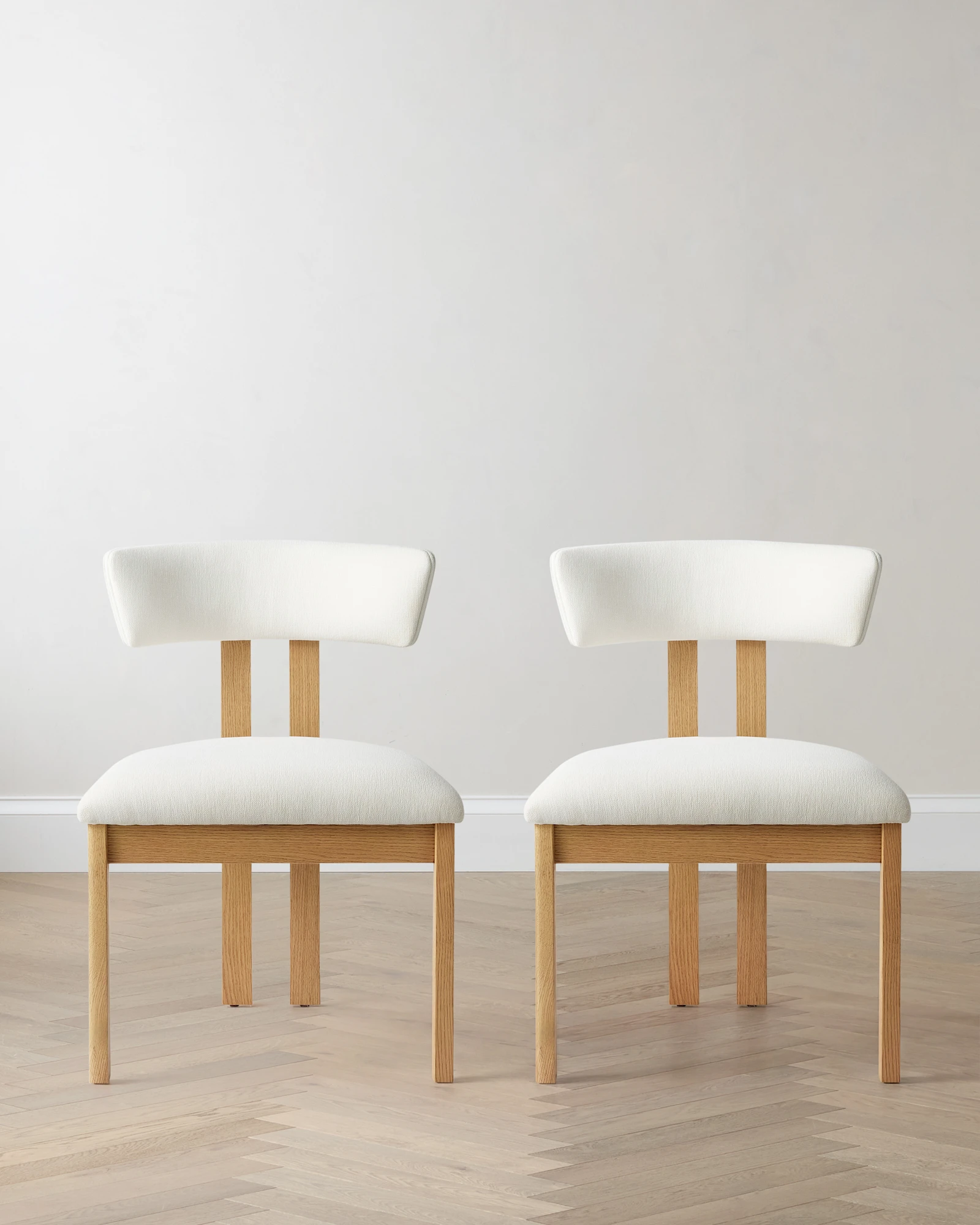 Solid Wood and Performance Fabric Dining Chair (Set of 2) in Ivory/Natural