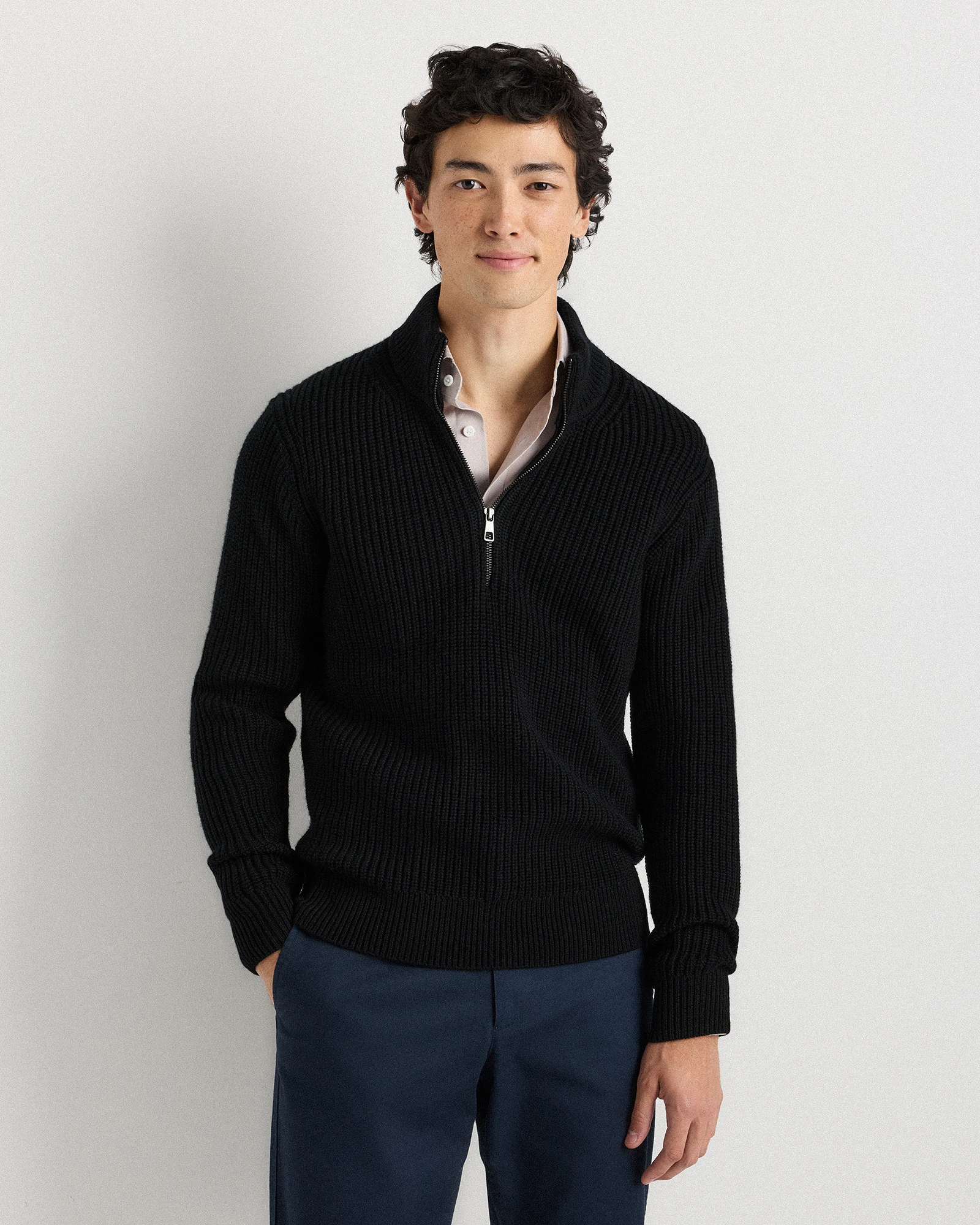 Australian Merino Wool Half Zip Sweater