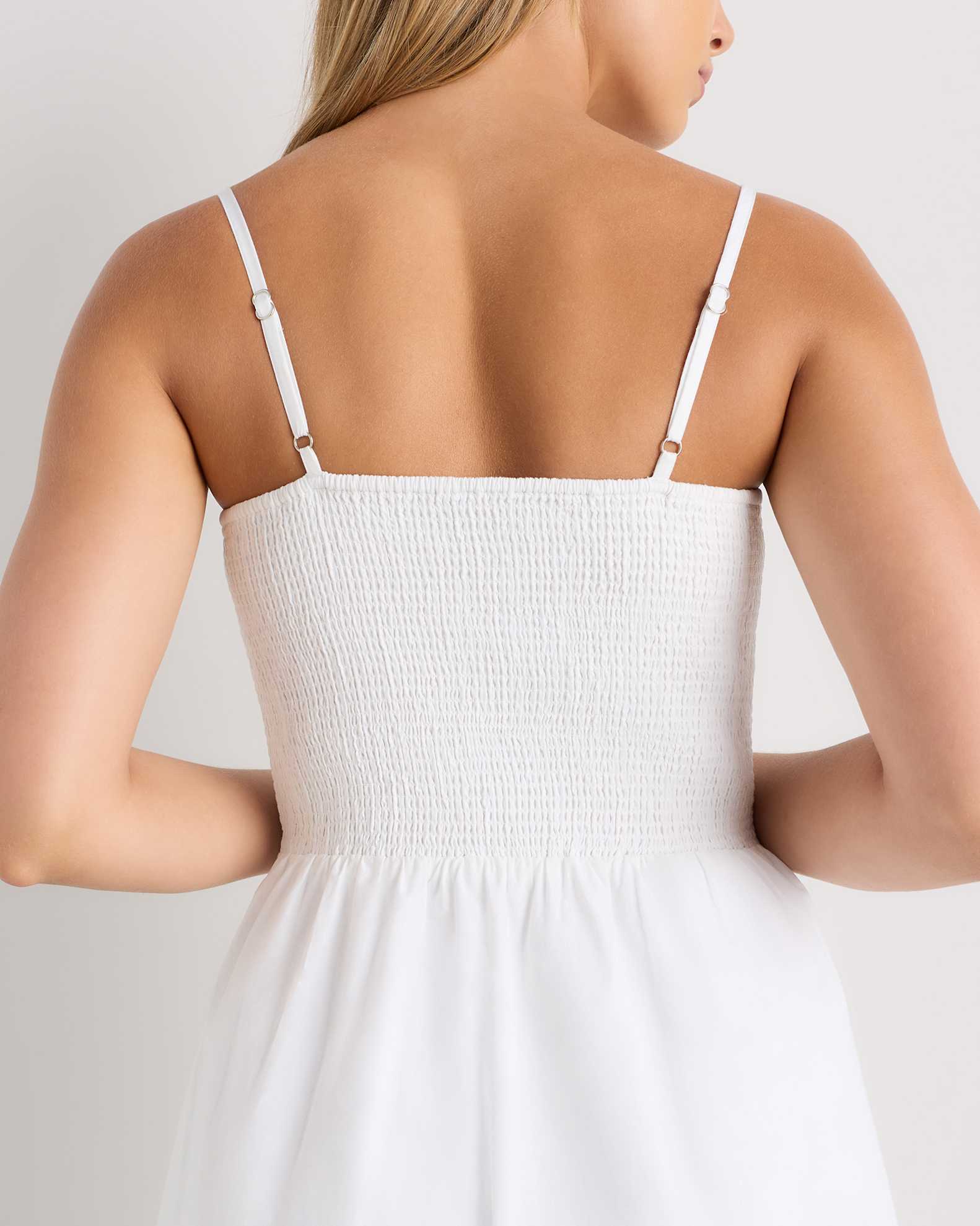 100% Organic Cotton Poplin Drop Waist Midi Dress 100% Organic Cotton Poplin Drop Waist Midi Dress