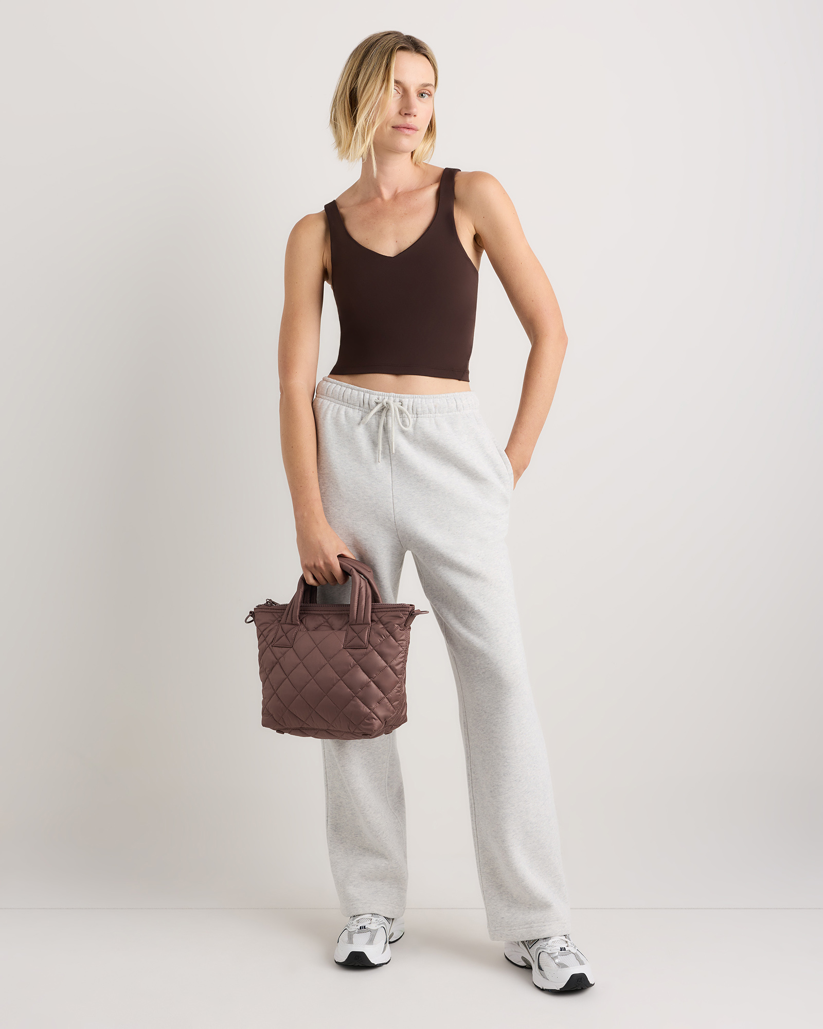 Transit Quilted Small Crossbody Tote
