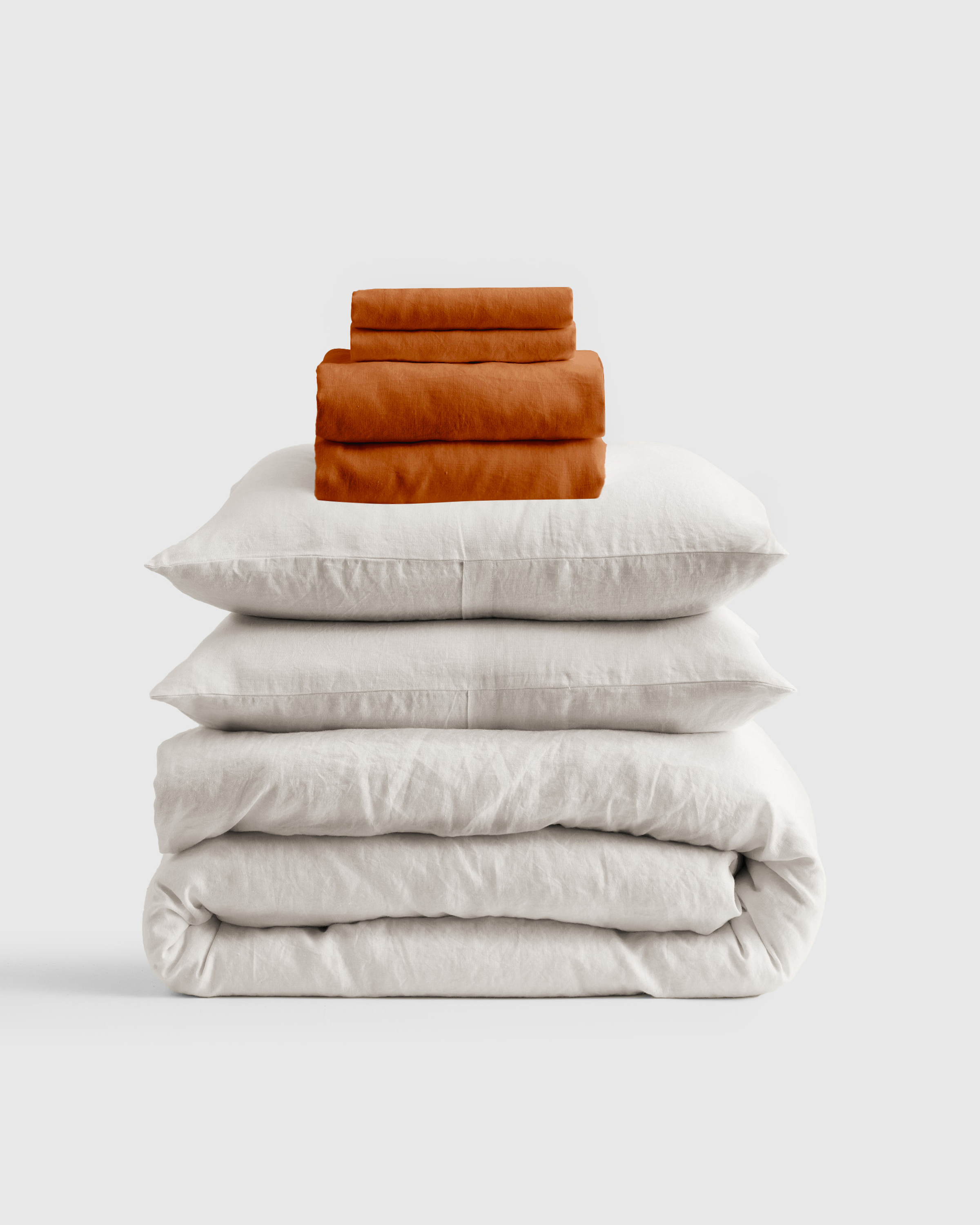 Sand European Linen Deluxe Bedding Bundle