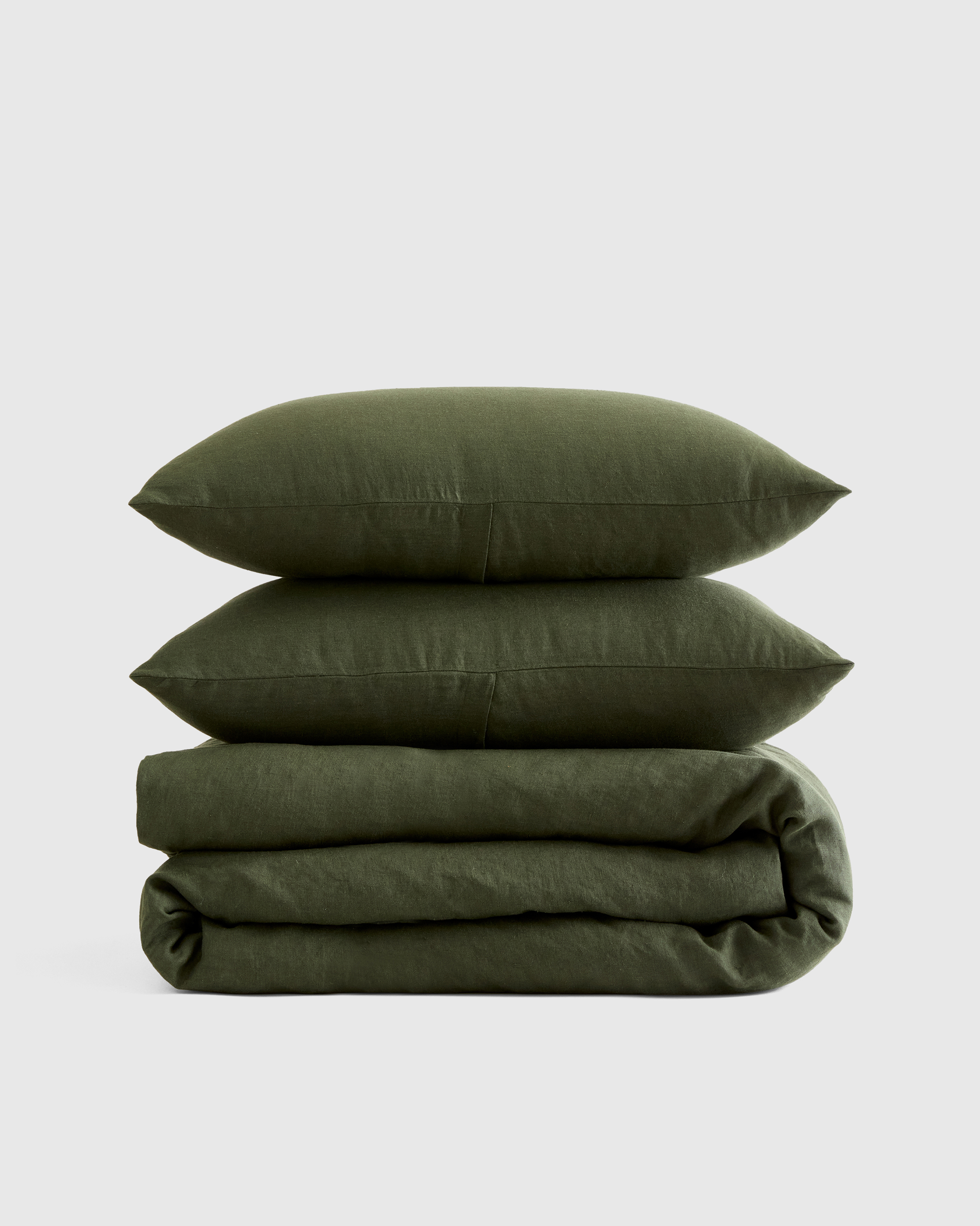 Pine European Linen Duvet Cover Set
