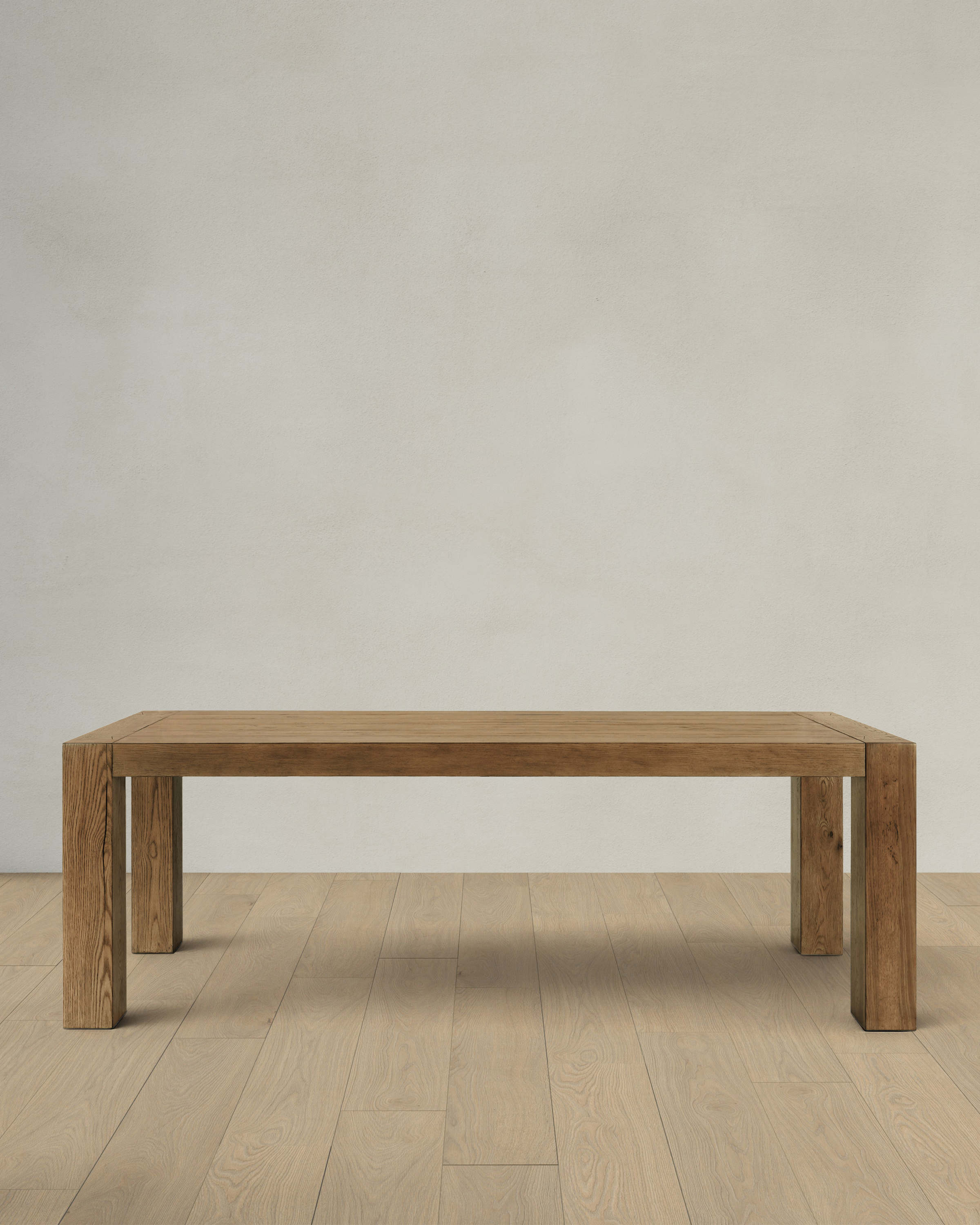 Cafe Brown Reclaimed Oak Parsons Dining Table