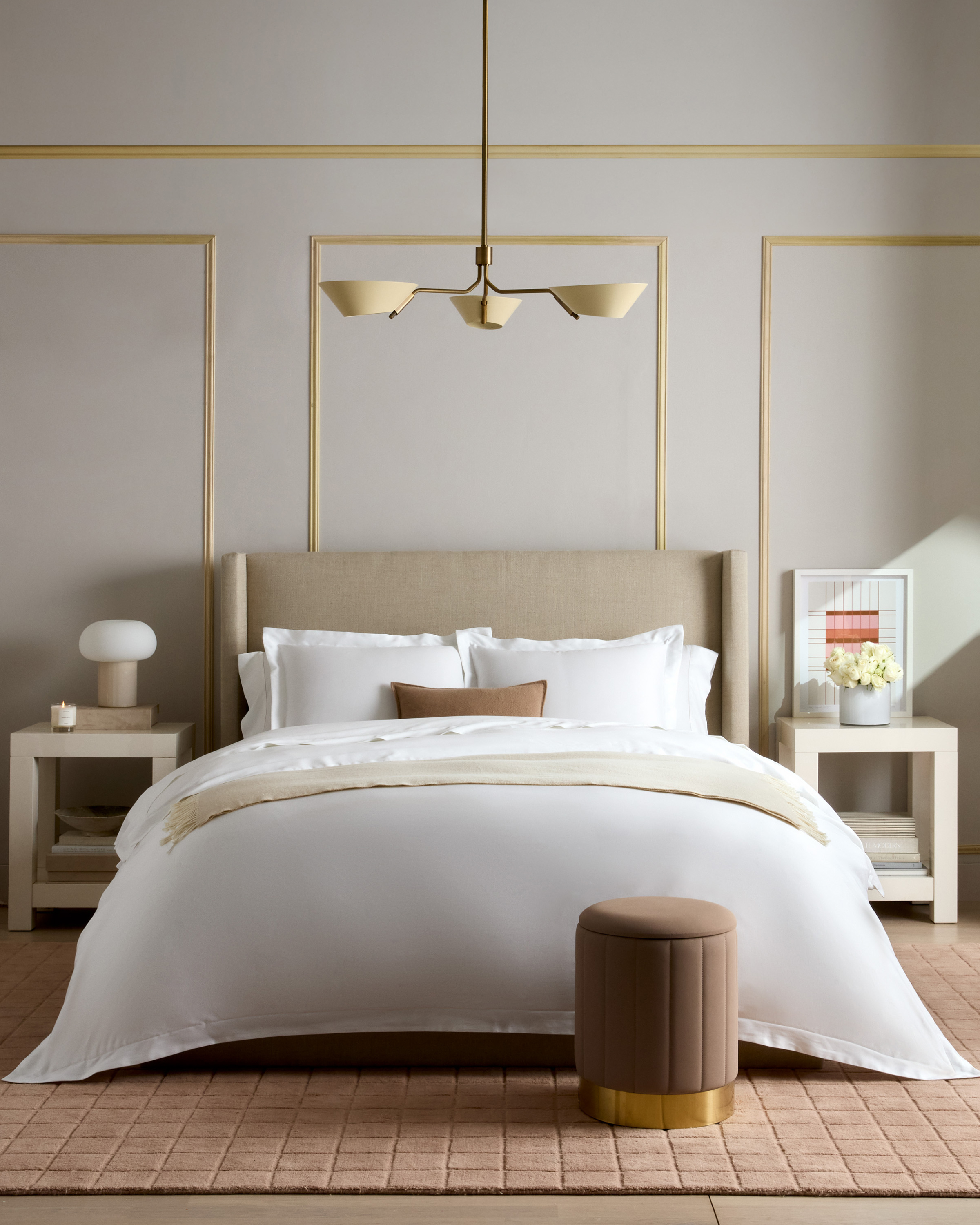 White Signature Giza Cotton Sateen Deluxe Bedding Bundle 