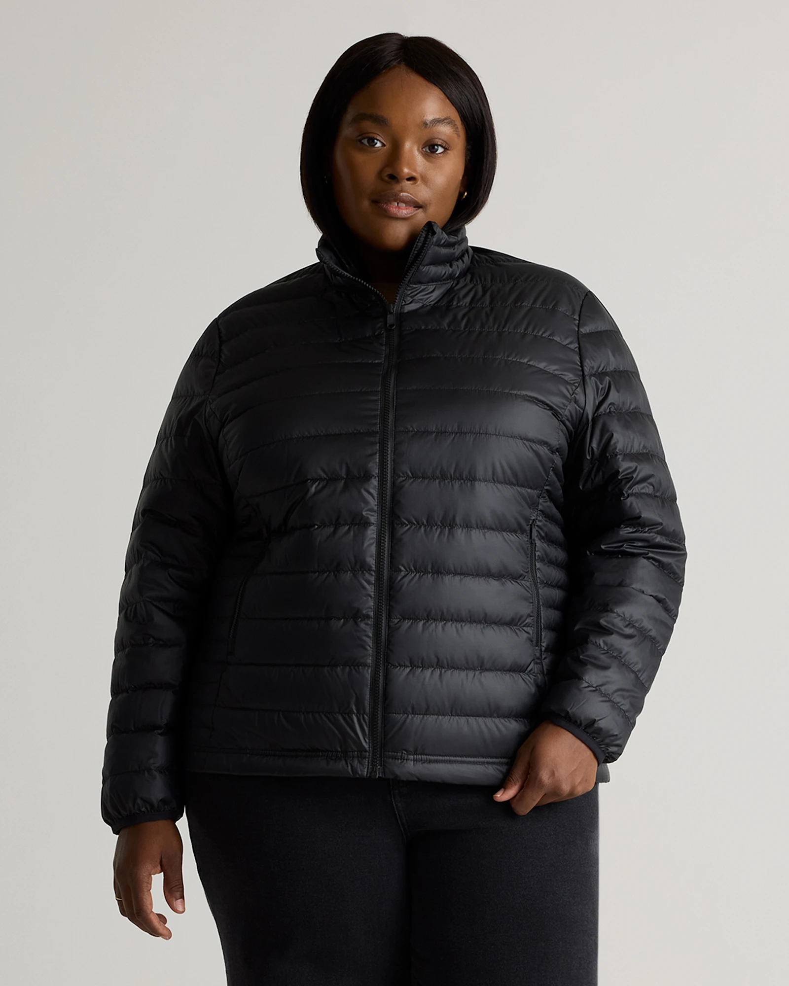 Lightweight Down Packable Puffer Jacket - Plus Size