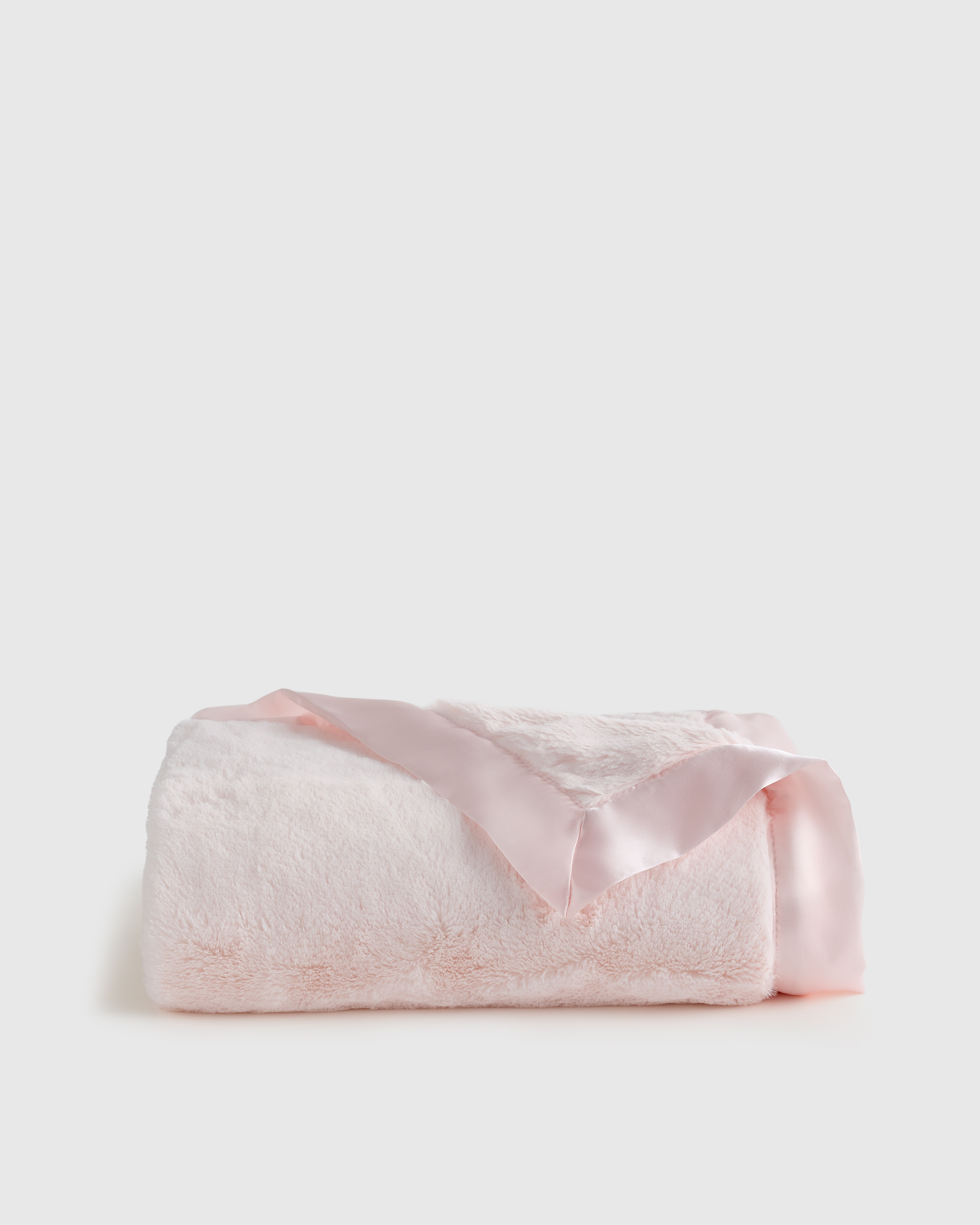 Light Pink Silky Plush Baby Blanket
