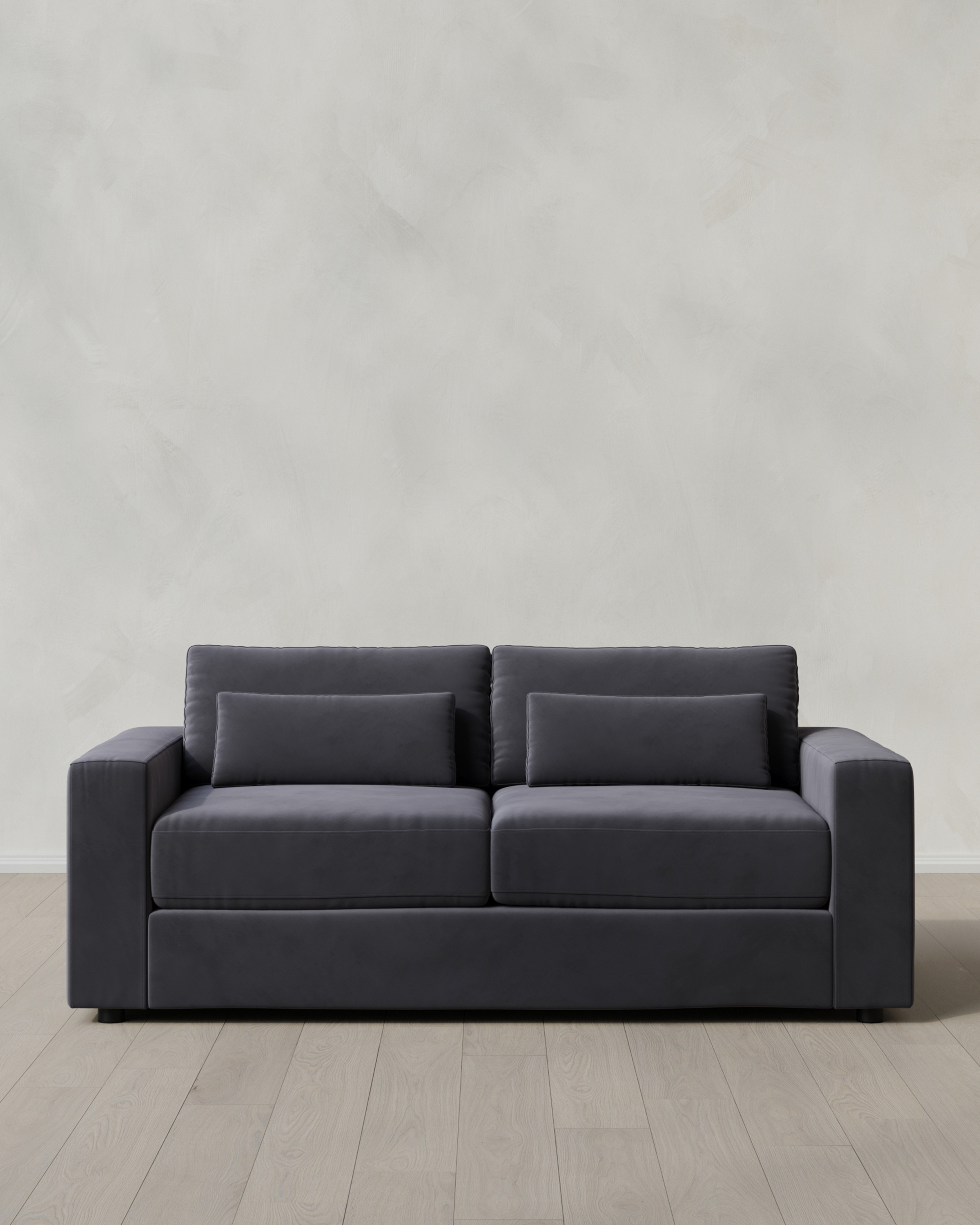 Gunmetal Ashford Deep Seat Sofa in Performance Velvet