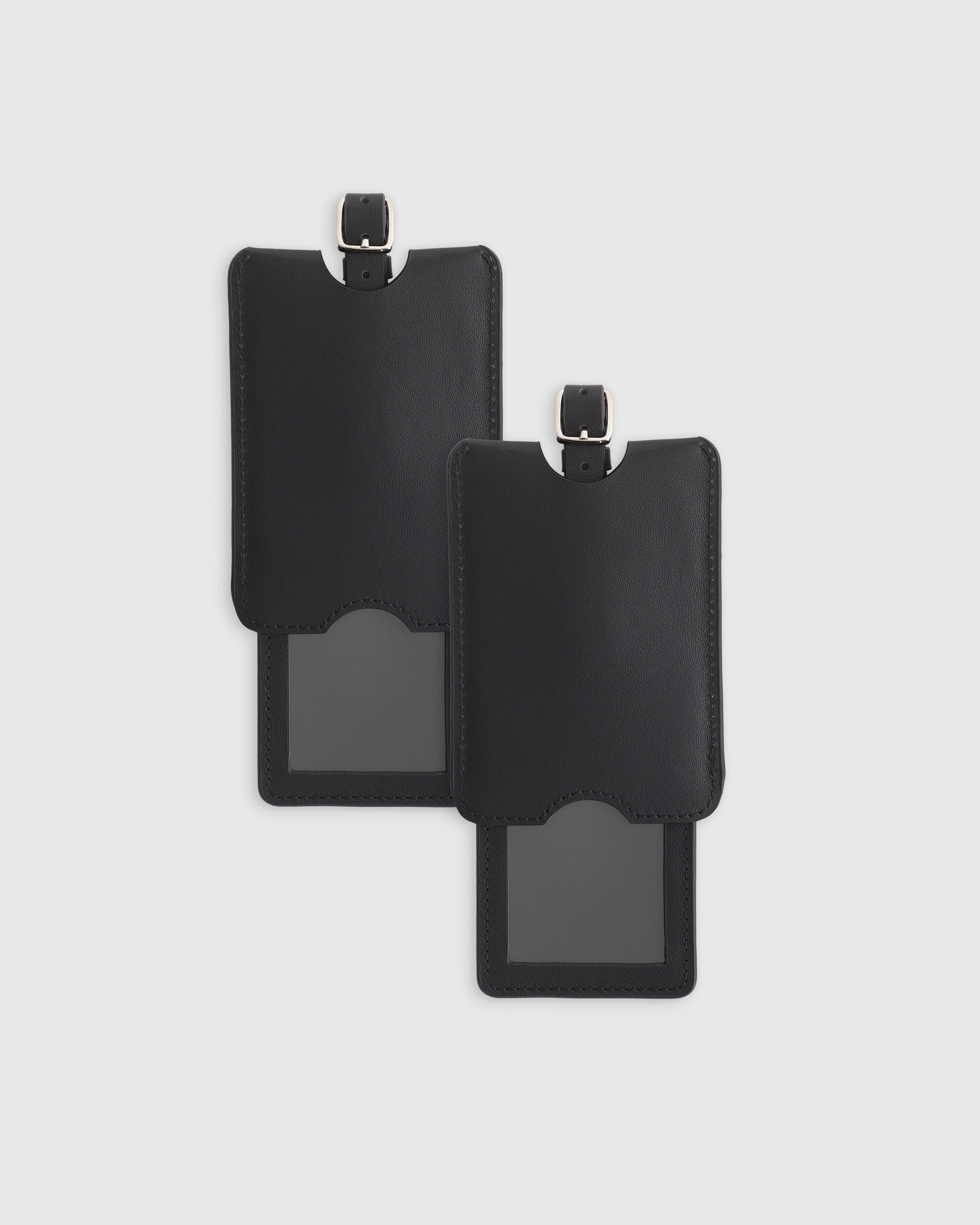 Nappa Leather Luggage Tag (2-Pack) - Black