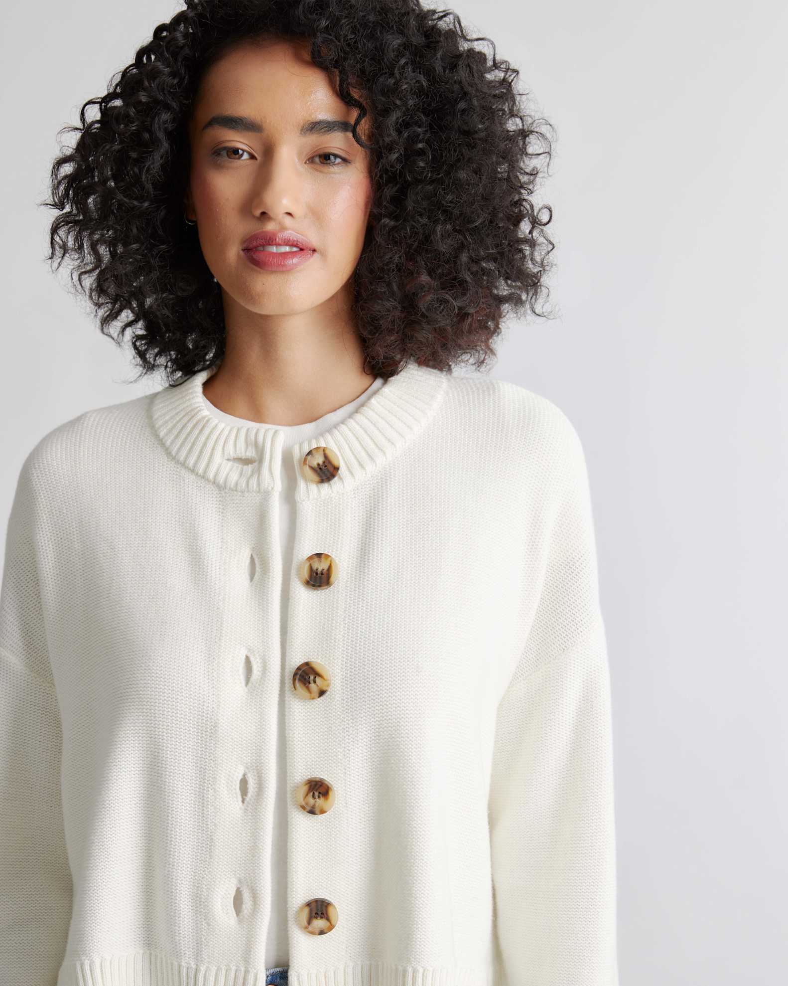 100% Organic Cotton Cropped Cardigan