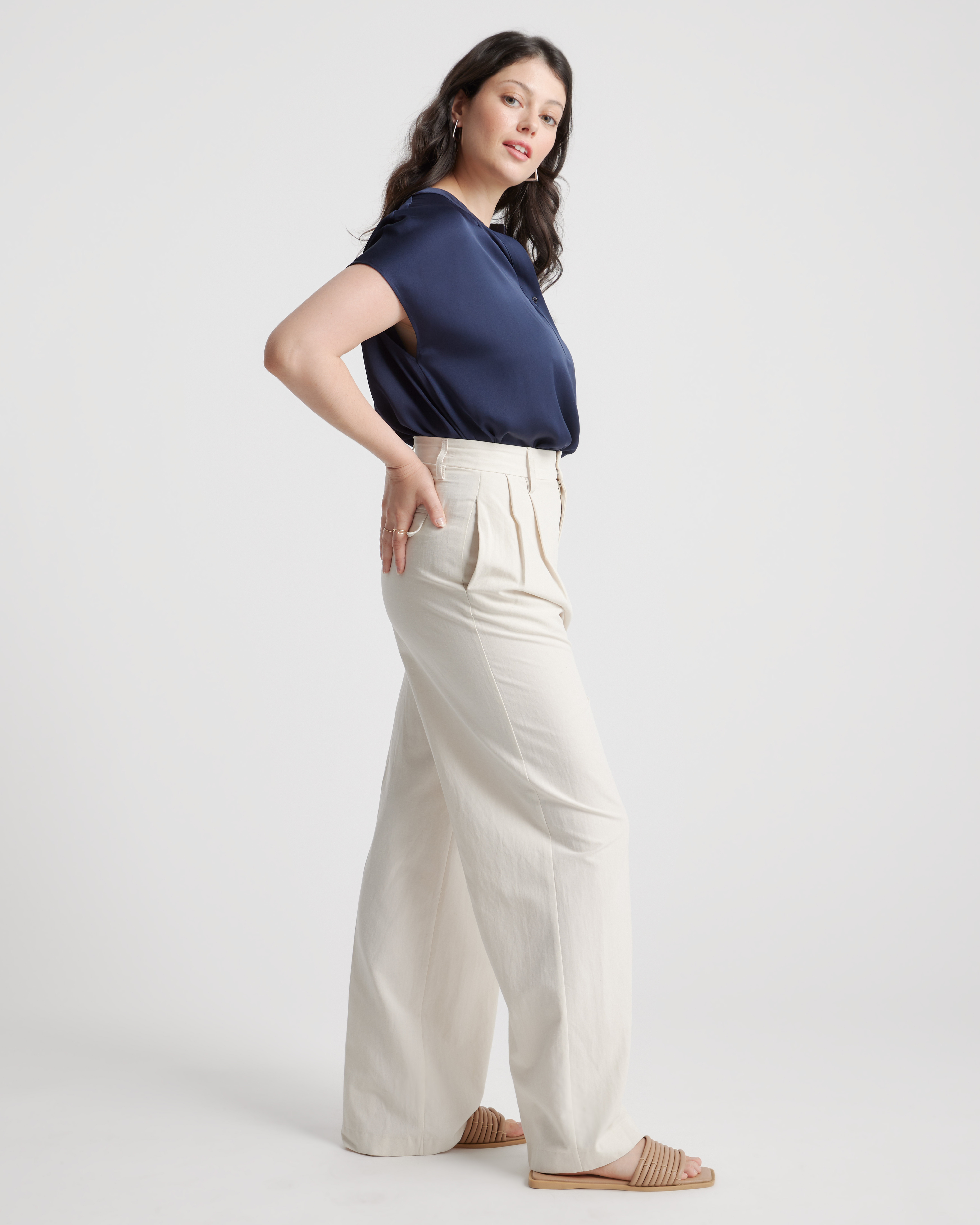 シャツ/ブラウス(長袖/七分) dolman sleeve spring color blouce  lemon Lemon Breeze Satin Shirt - Yellow/combo | Fashion Nova