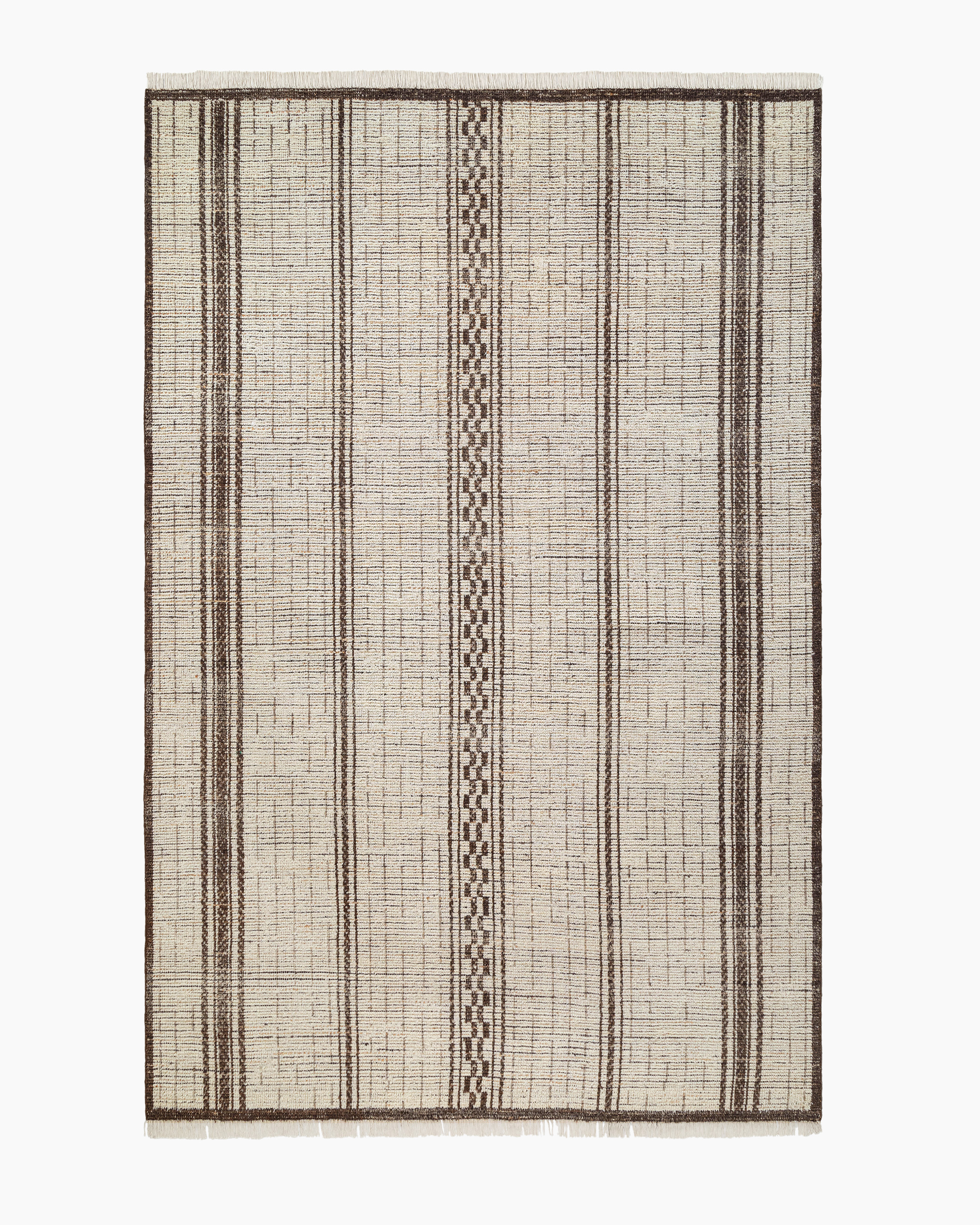 Beige Nahla Hand-Knotted Wool Rug