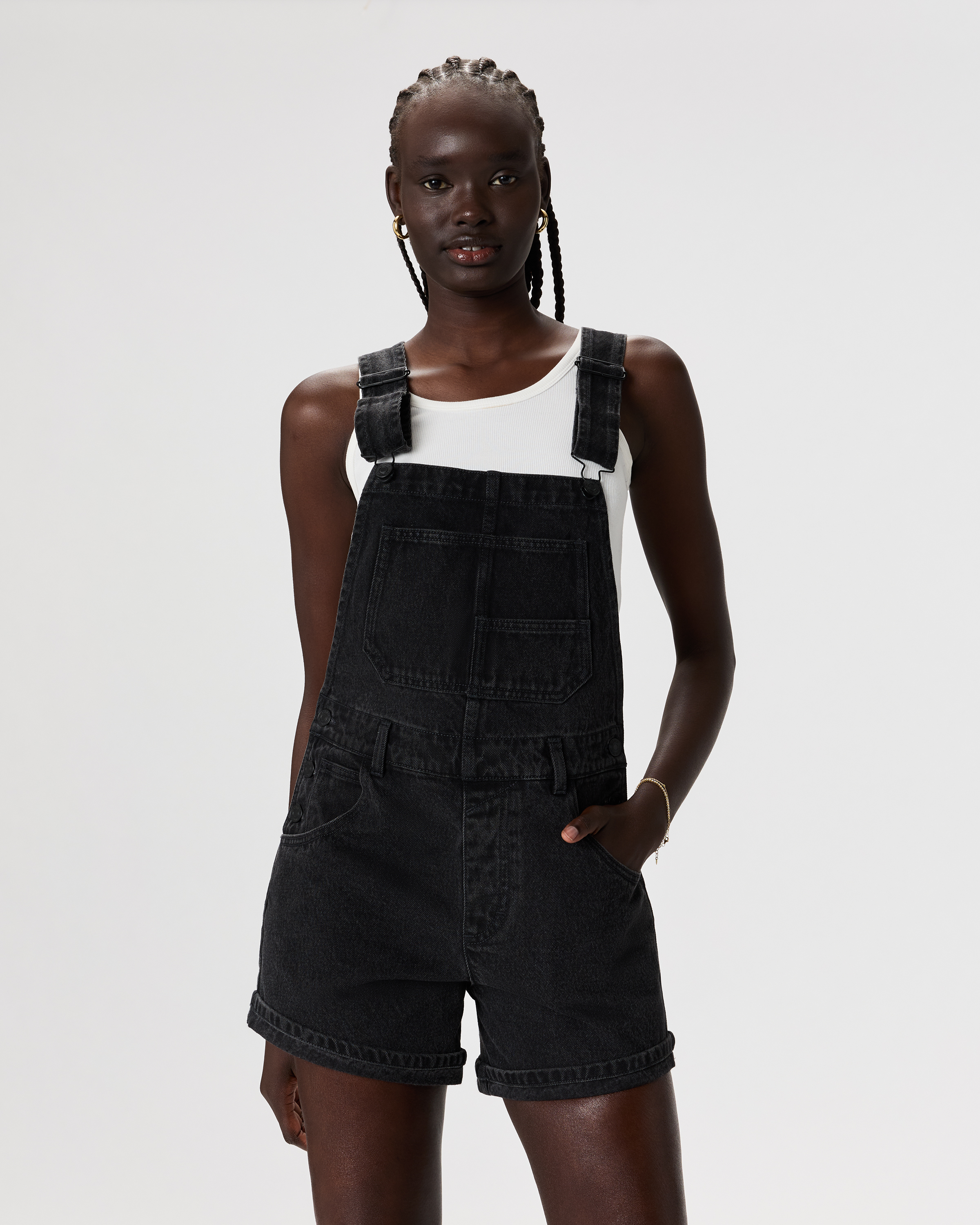 Mascara Black 100% Organic Denim Shortalls