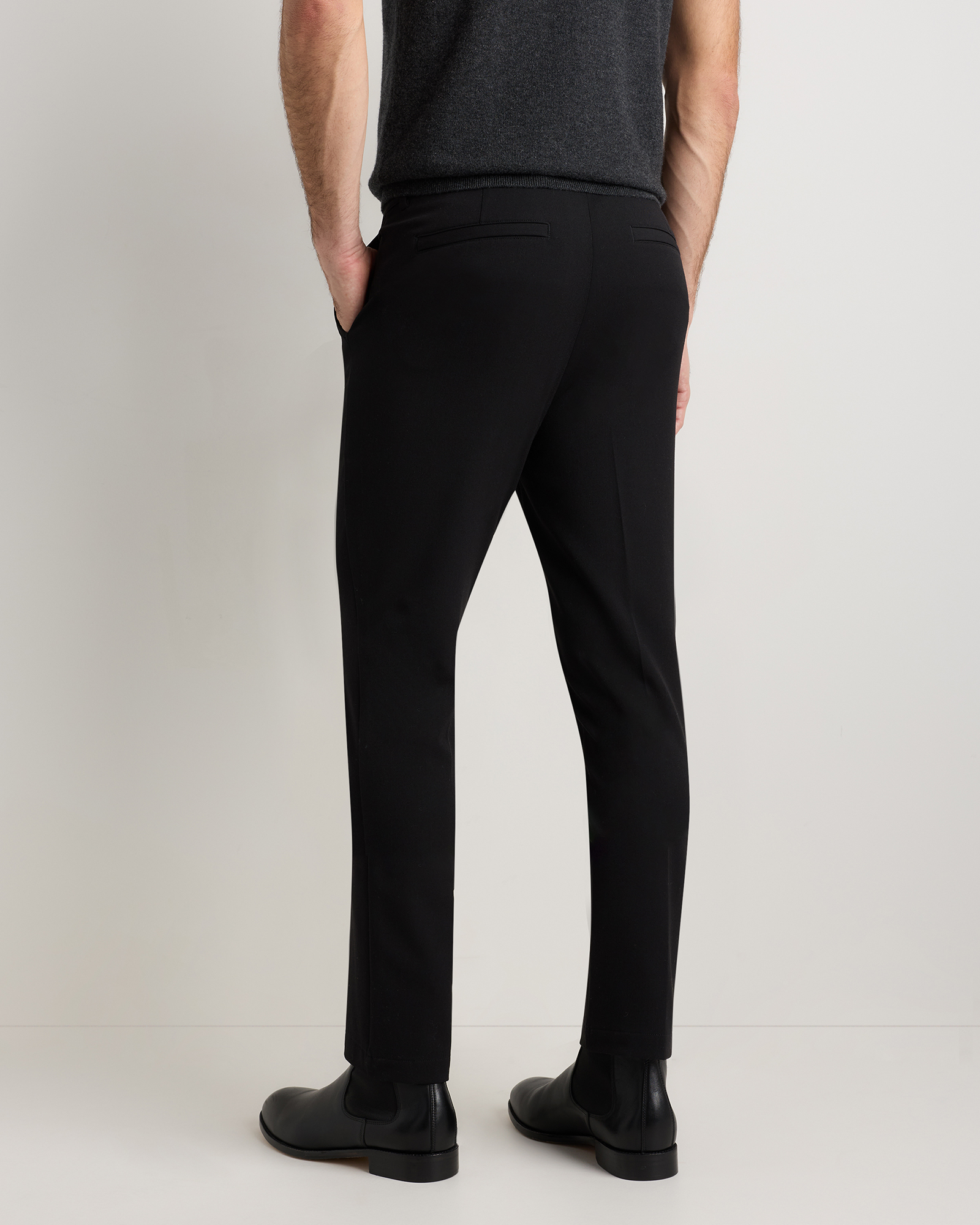 Men's Ultra-Stretch 24/7 Smart Chinos Slim in Black, Size 40X30, Polyester by Quince