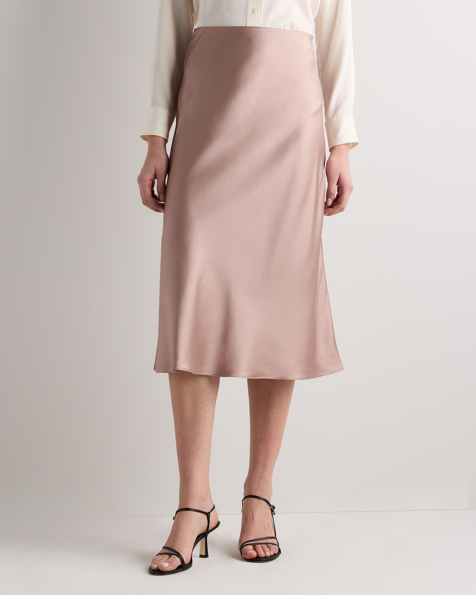 Vintage Pink 100% Washable Silk Skirt