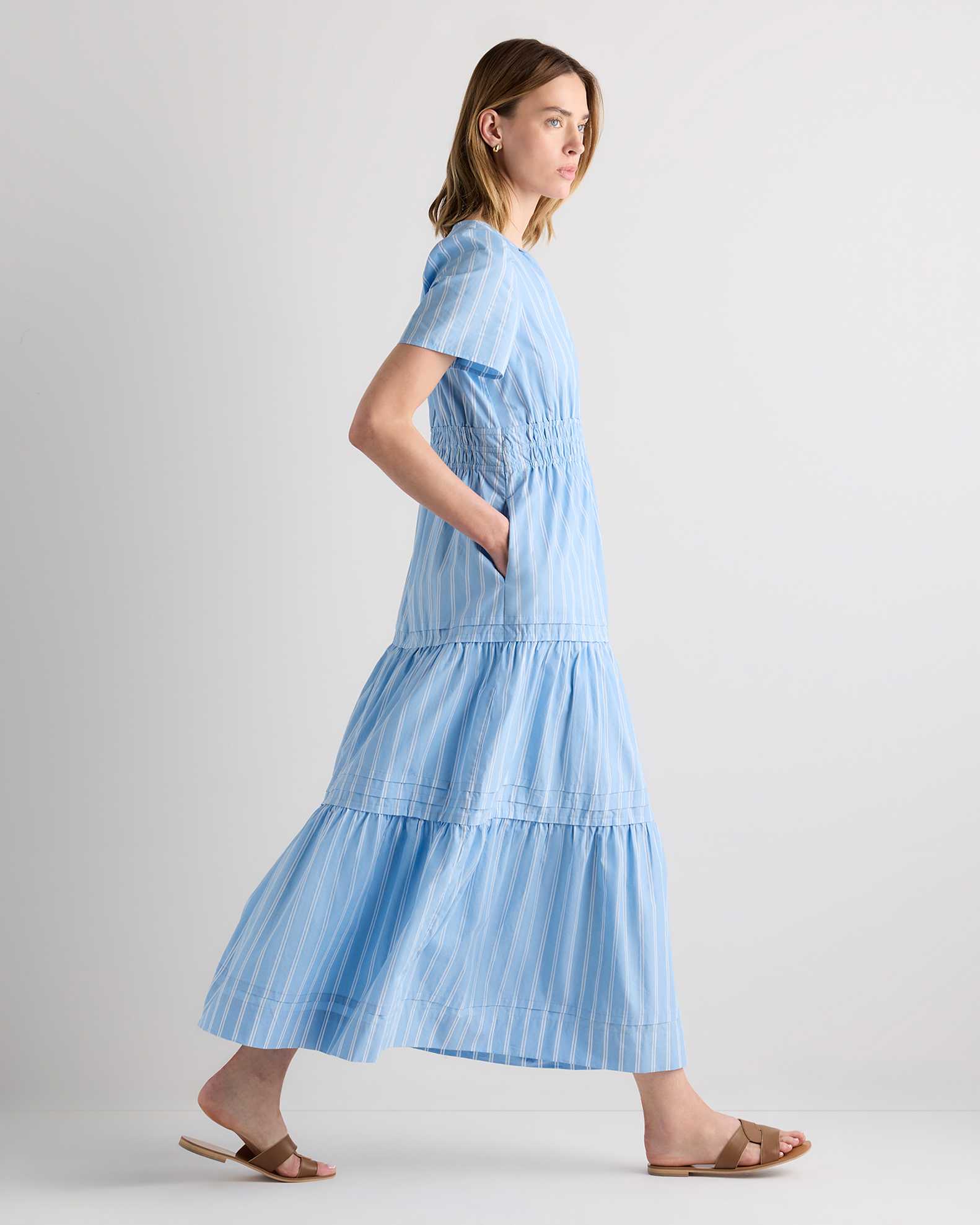 100% Organic Cotton Tiered Maxi Dress | Quince Canada 100% Organic Cotton Tiered Maxi Dress | Quince Canada