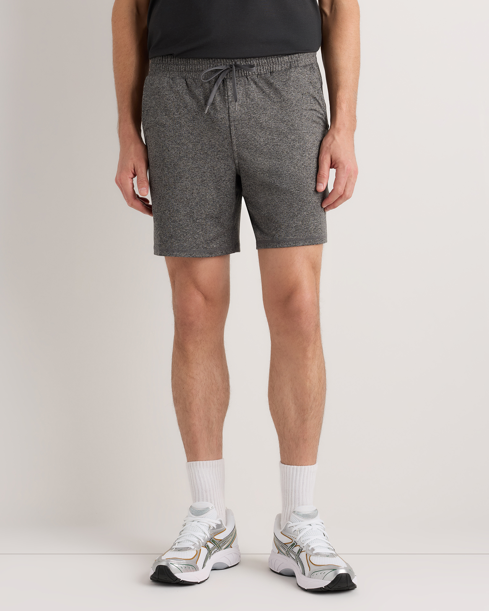 Heather Grey Flowknit Performance Shorts - 7.5"