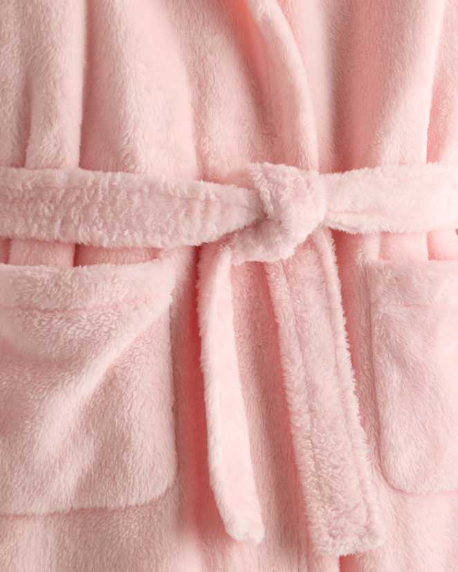 U--1203 Kids Cozy Robe Cozy Pink 14581 CROPPED